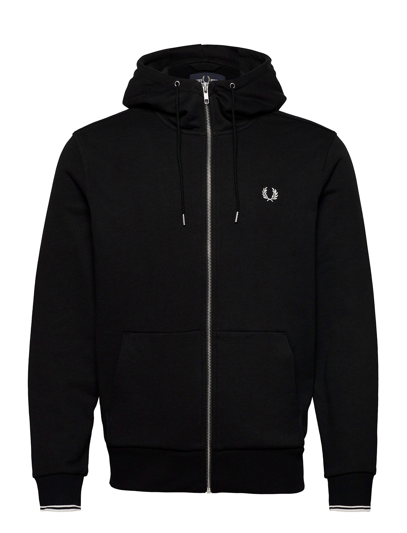 FRED PERRY Hooded Zip Sweatshirt Schwarz - M - Herren