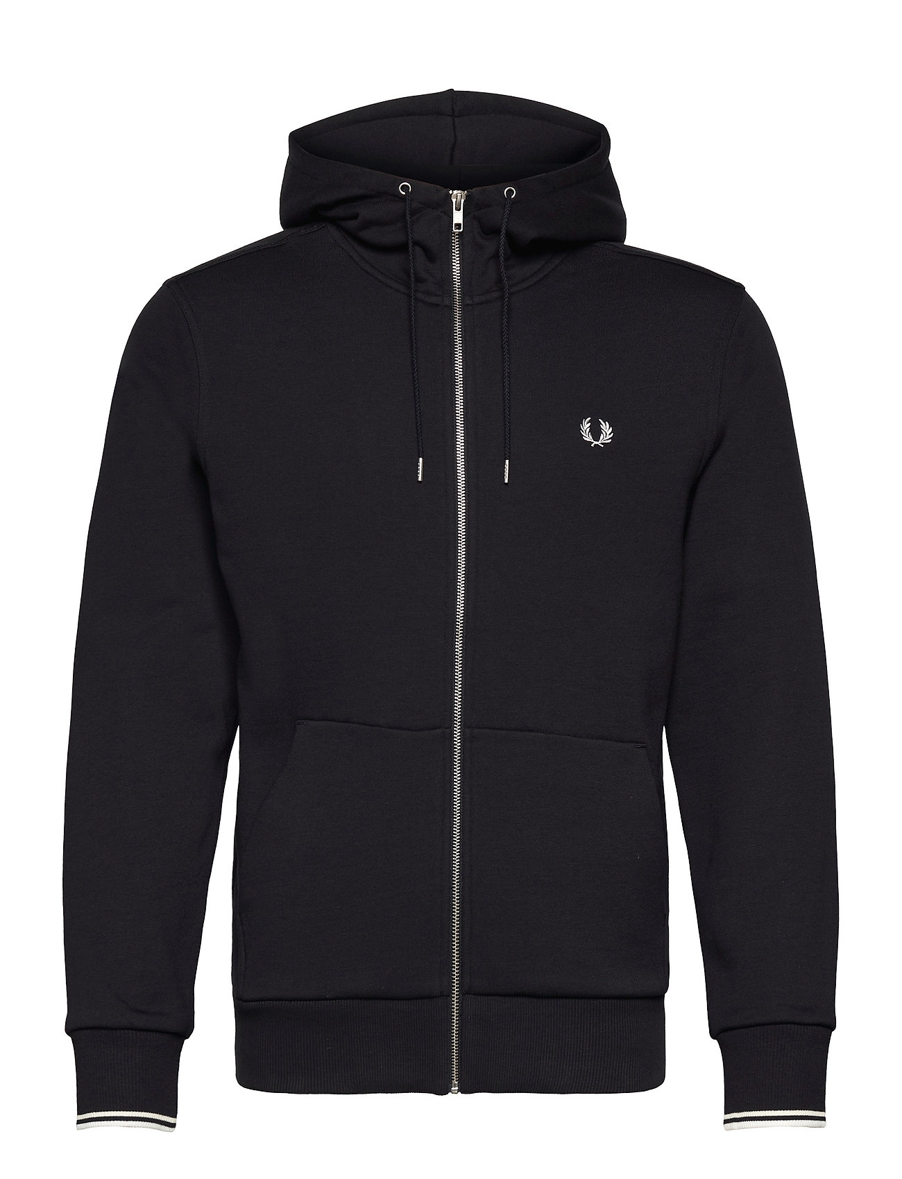 Hooded Zip Sweatshirt Navy Fred Perry