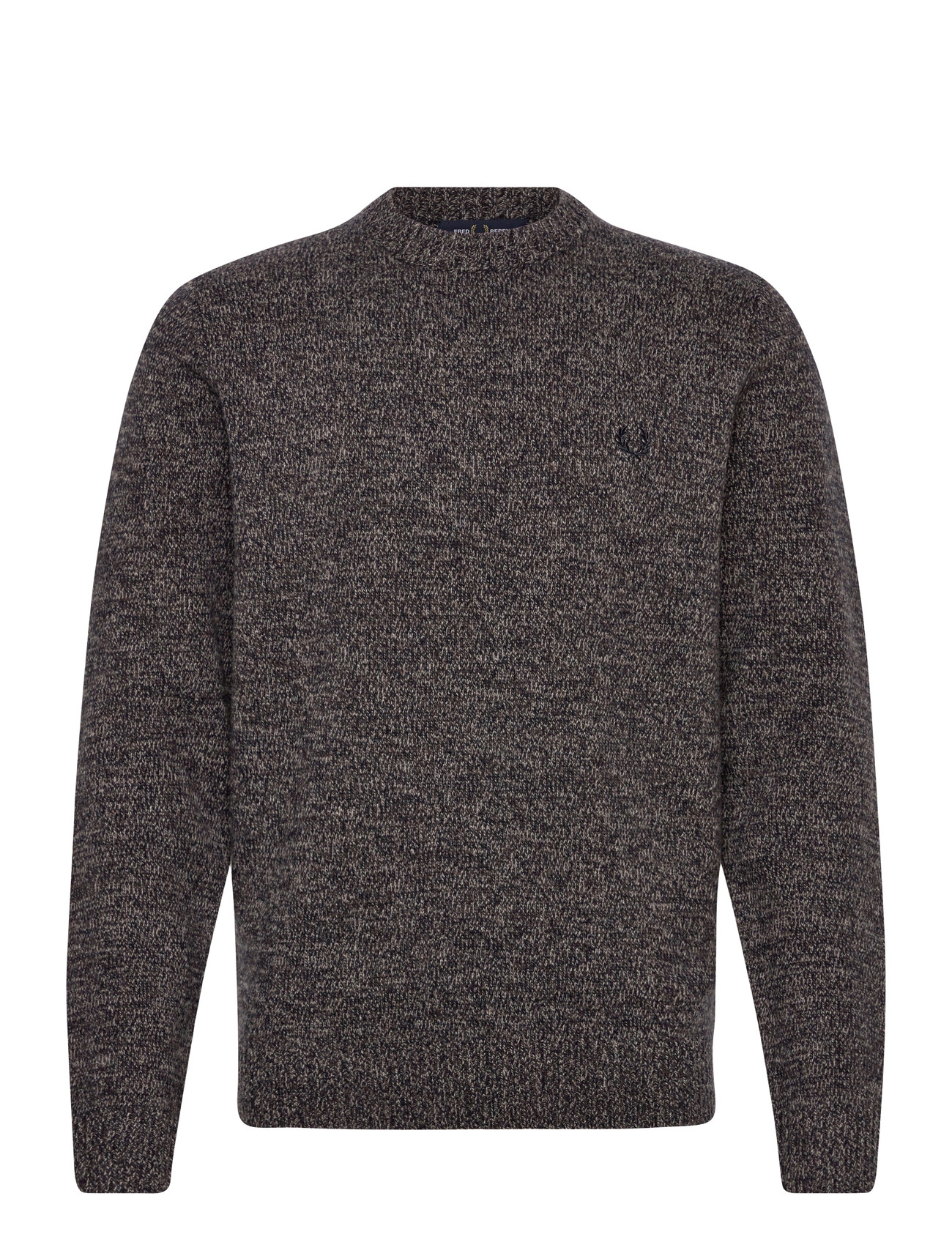 Fred Perry Twisted Marl Jumper, XXL, Brown, Strik > Runde Halse, Herre