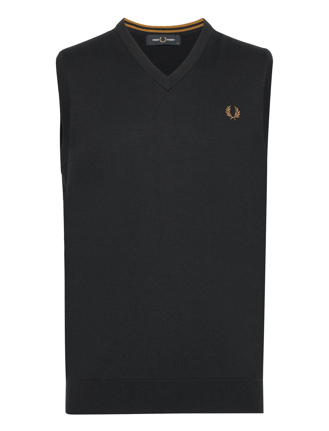 Classic V-Neck Tank Tops Knitwear Knitted Vests Black Fred Perry