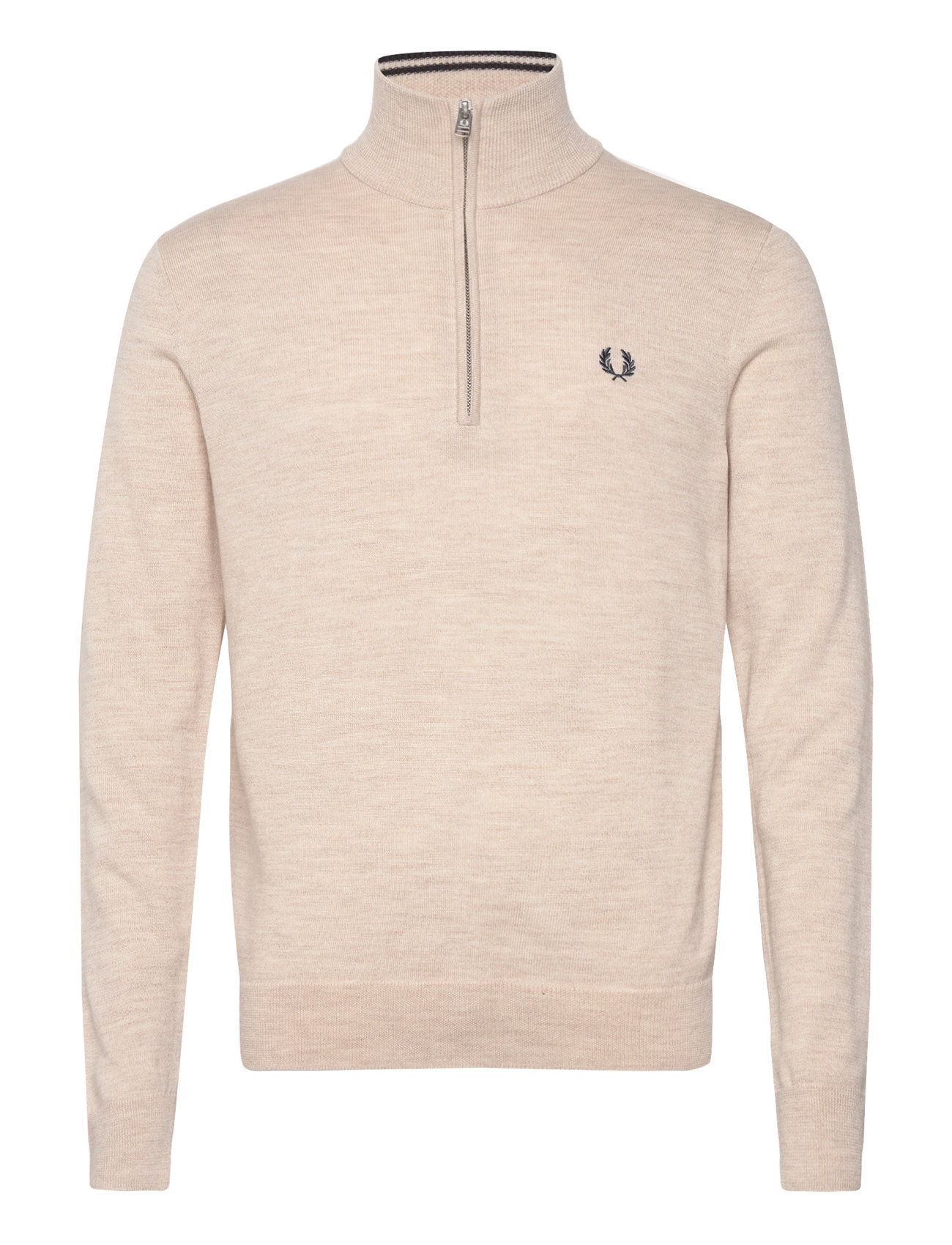 Classic Half Zip Jumper Tops Knitwear Half Zip Jumpers Cream Fred Perry