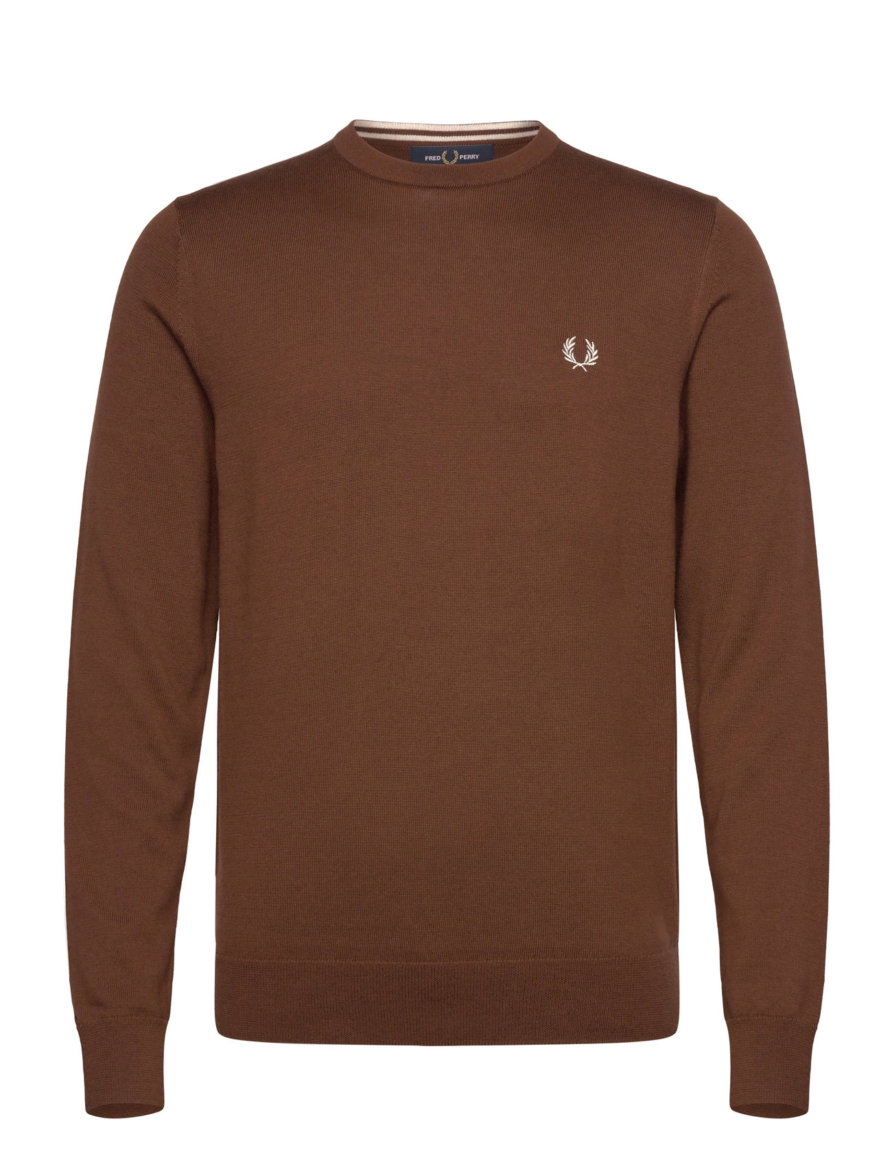 Classic C/N Jumper Tops Knitwear Round Necks Brown Fred Perry