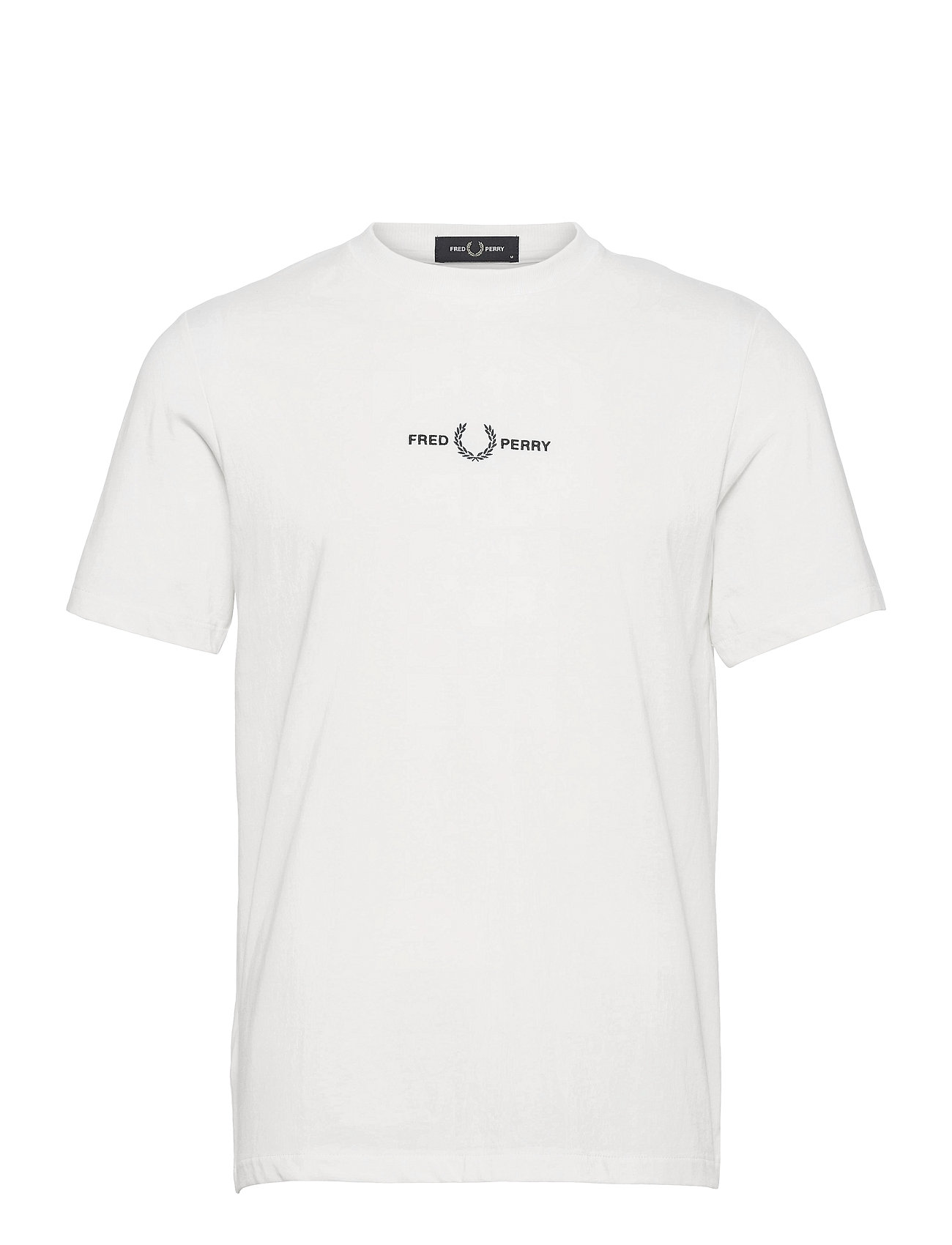 Embroidered Tee T-shirts Short-sleeved Valkoinen Fred Perry