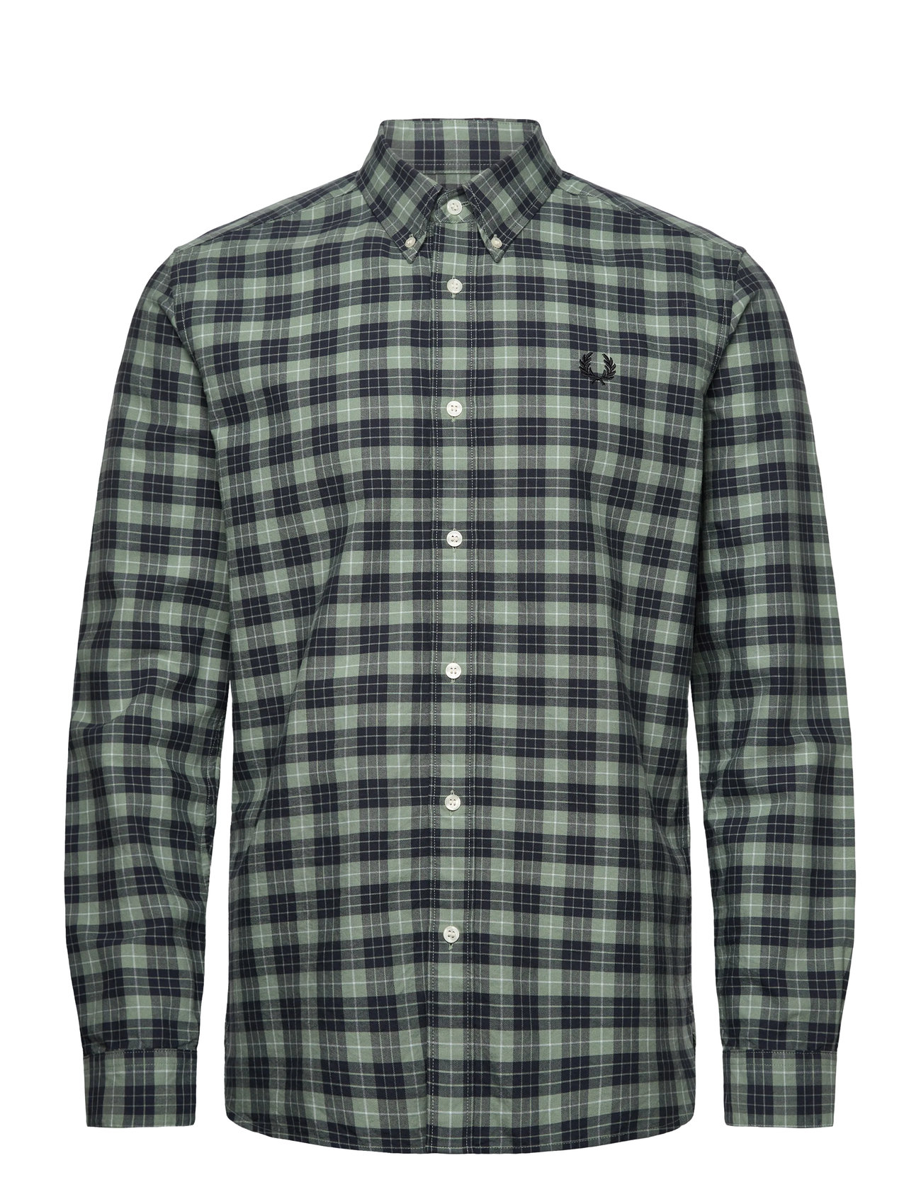FRED PERRY Tartan Oxford Shirt Grün - S - Herren