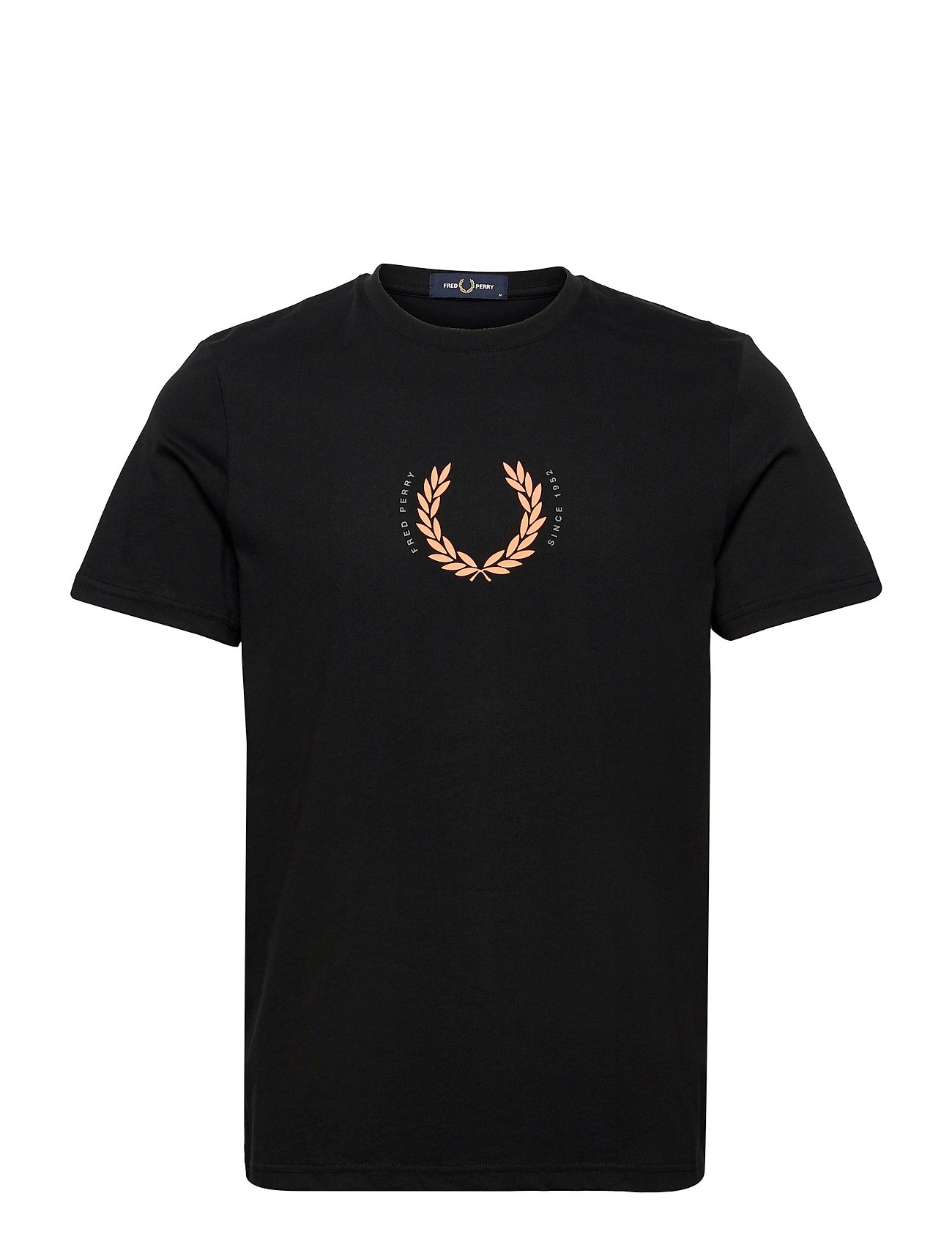 Laurel Wreath Tee T-shirts Short-sleeved Musta Fred Perry