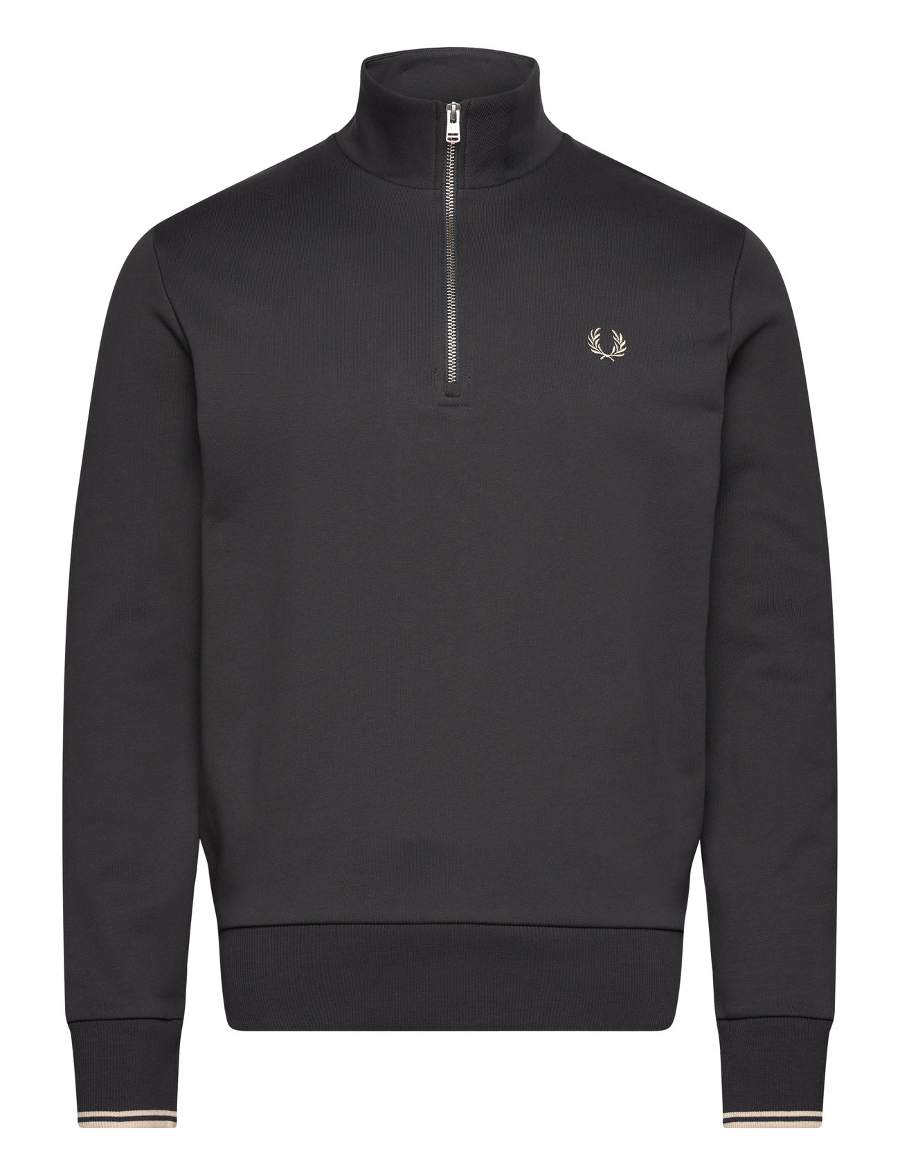 Fred Perry Half Zip Sweatshirt Svart