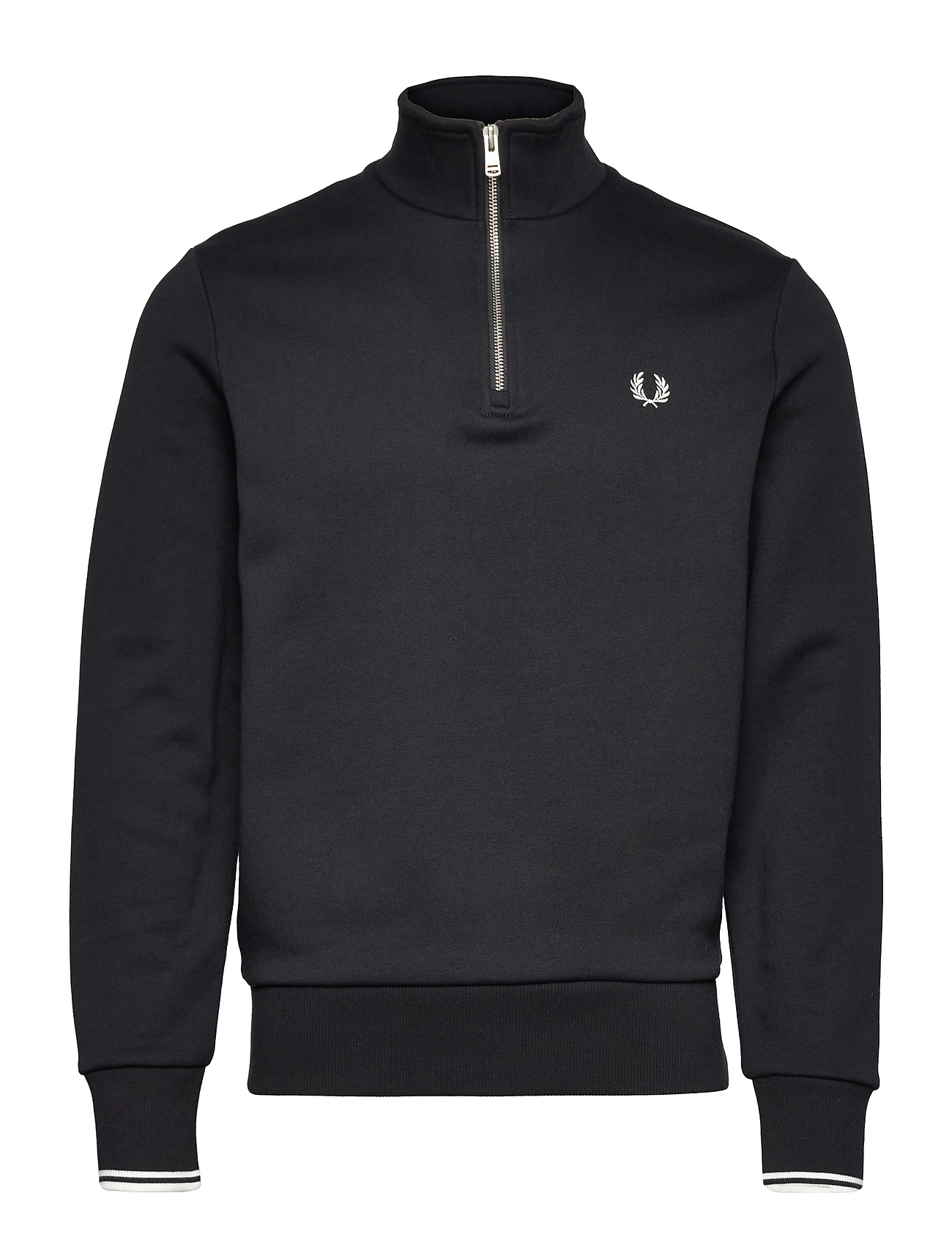 Half Zip Sweatshirt Tops Sweatshirts & Hoodies Sweatshirts Black Fred Perry