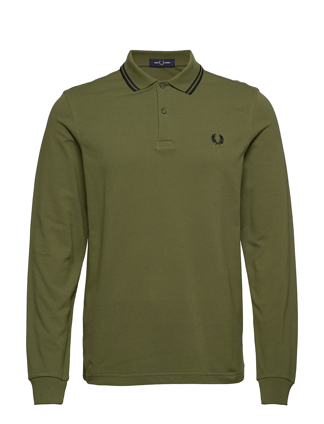 Ls Twin Tipped Shirt Polos Long-sleeved Vihreä Fred Perry