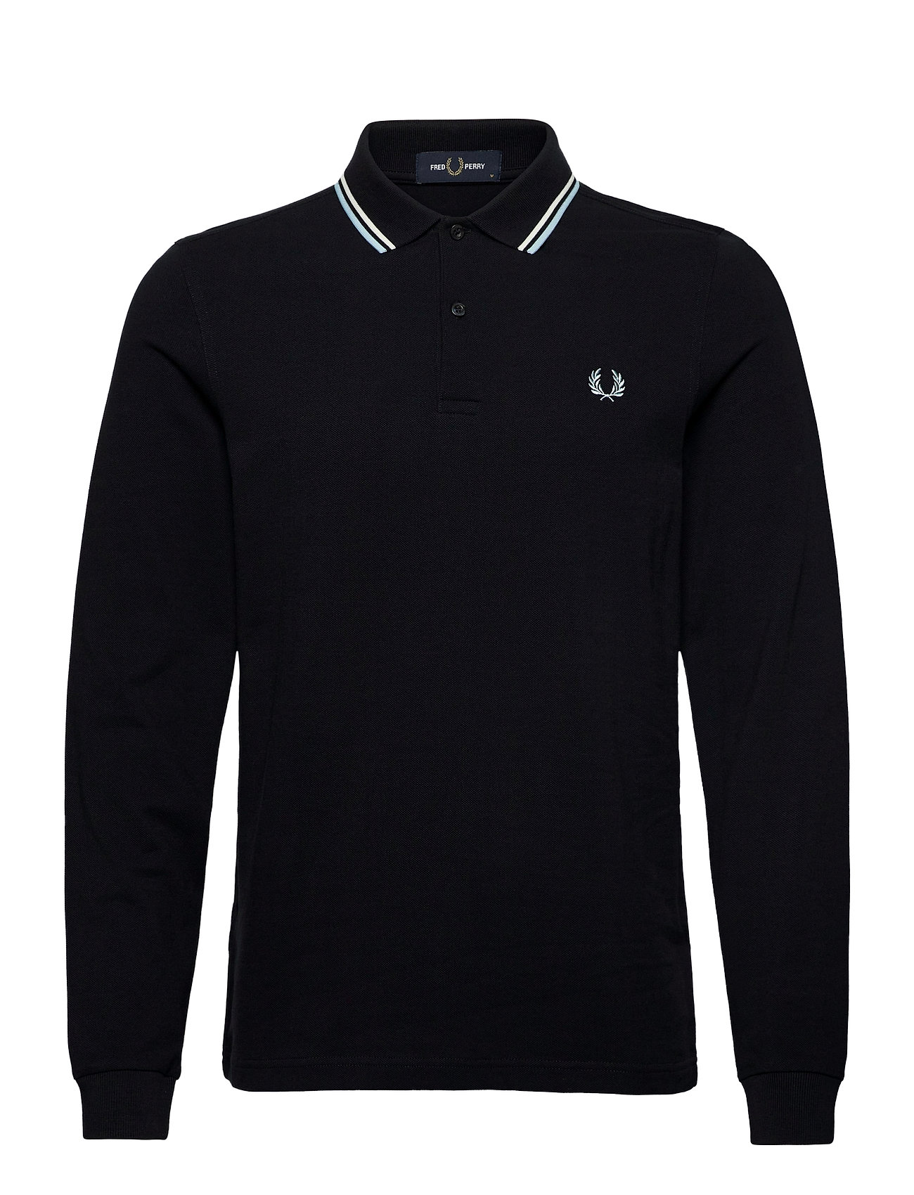 Ls Twin Tipped Shirt Polos Long-sleeved Musta Fred Perry