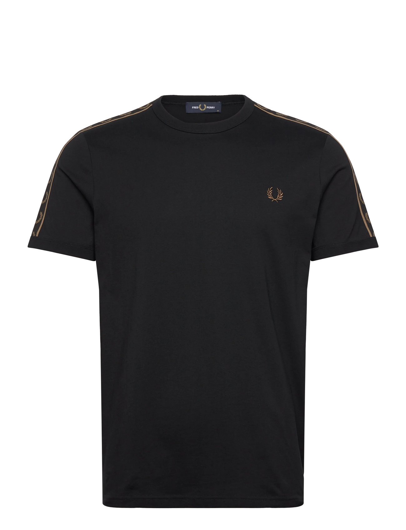 Fred Perry Contrast Tape Ringer Tee, XL, Black, T-Shirts > Kortærmede, Herre