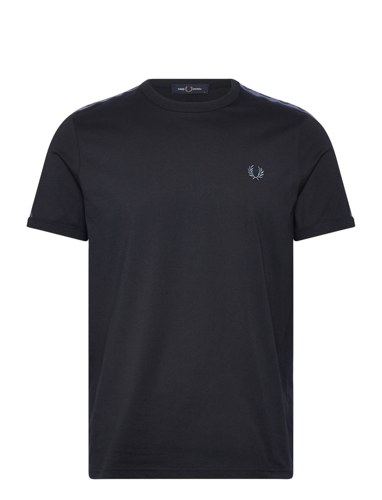 Fred Perry Contrast Tape Ringer Tee, S, Black, T-Shirts > Kortærmede, Herre