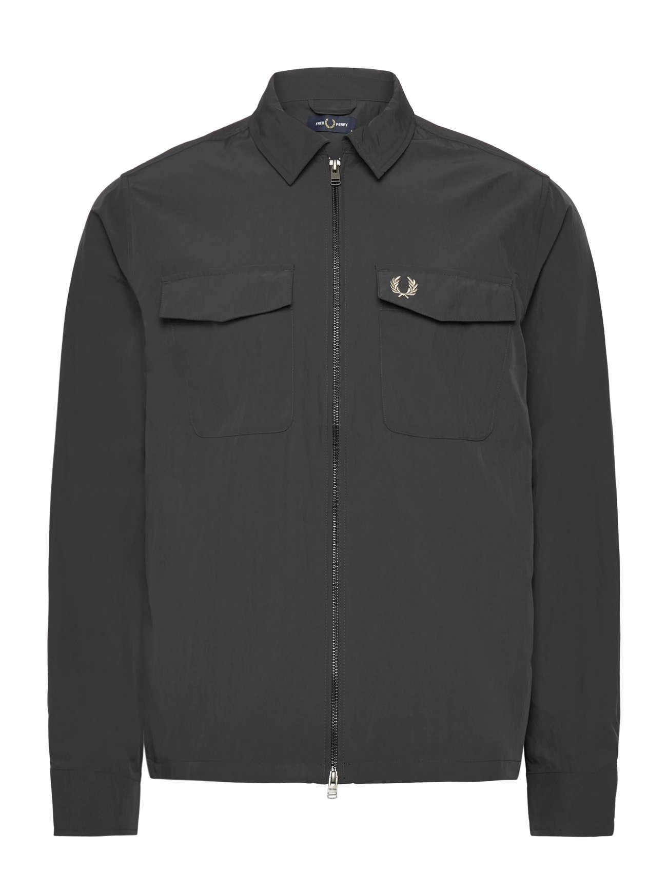 Fred Perry Zip Overshirt, XL, Grey, Overdele > Overtrøjer, Herre