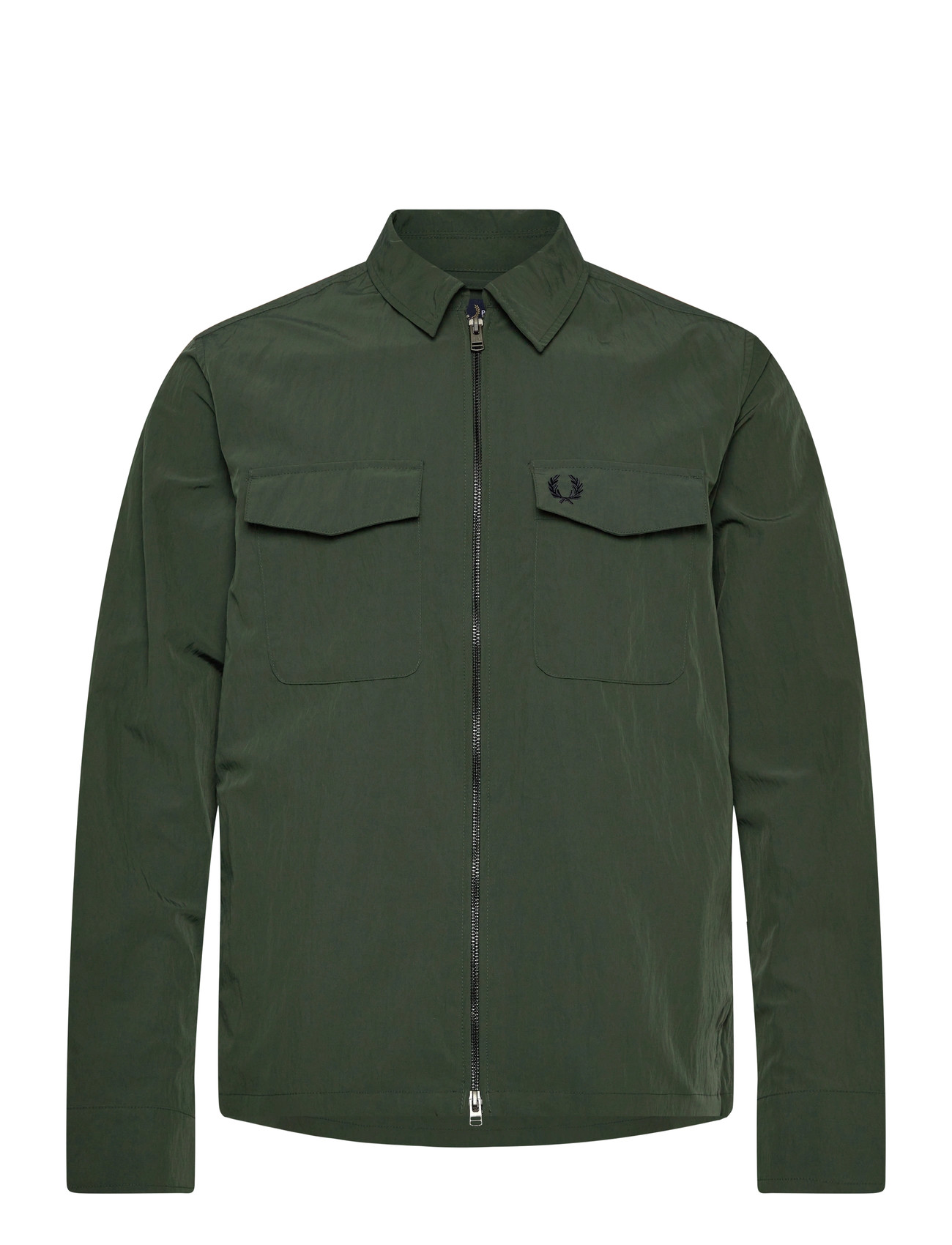 Fred Perry Zip Overshirt, XXL, Green, Overdele > Overtrøjer, Herre