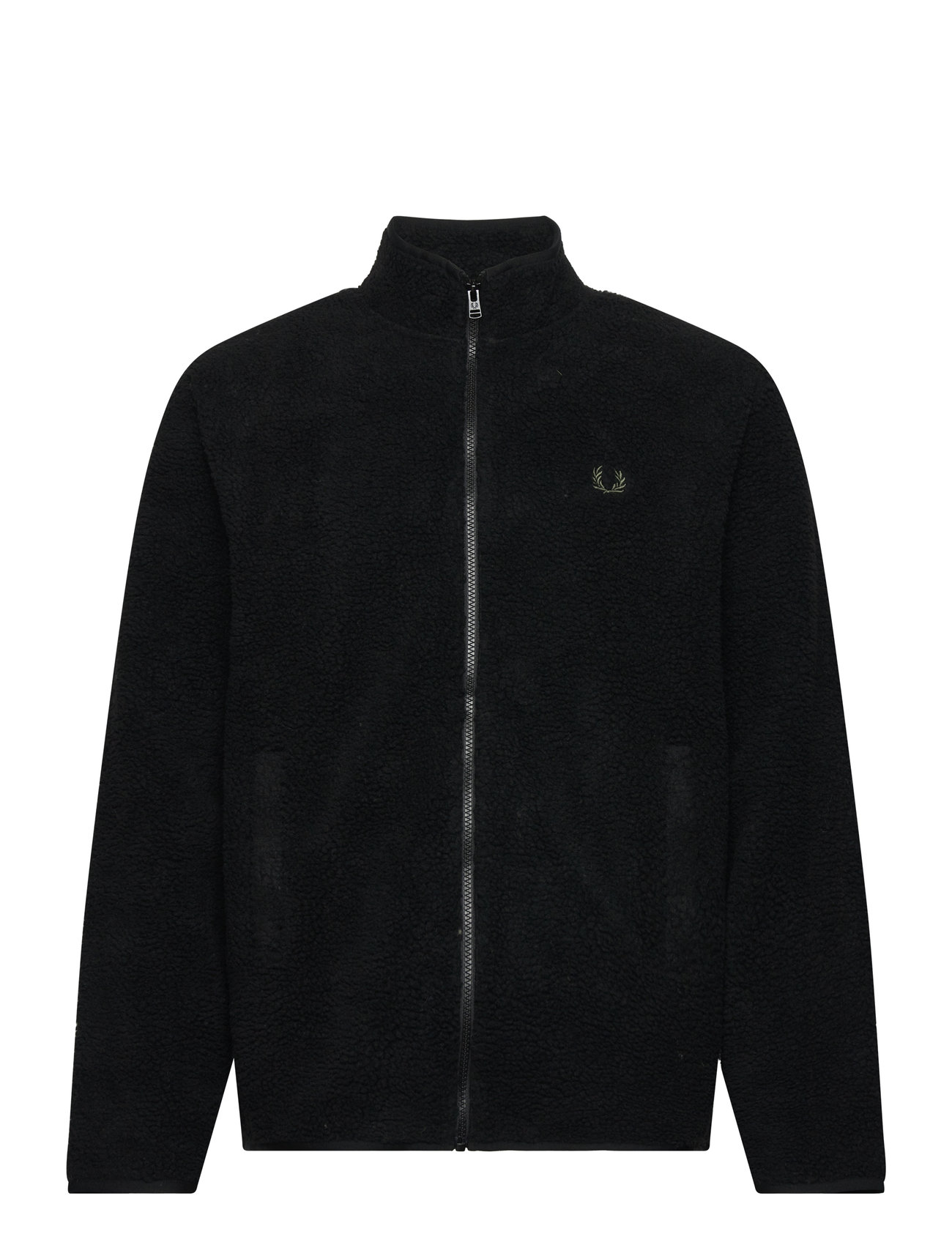 Zip Borg Fleece Tops Sweat-shirts & Hoodies Fleeces & Midlayers Black Fred Perry