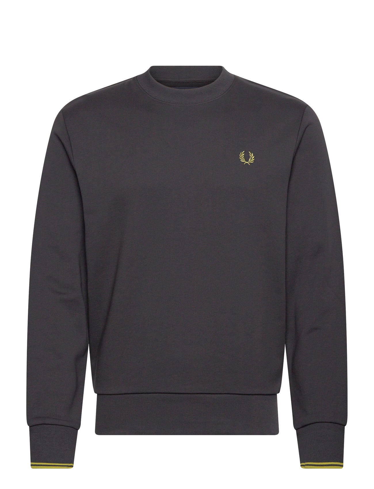 Fred Perry Crew Neck Sweatshirt, M, Grey, Sweatshirts & Hættetrøjer > Sweatshirts, Herre