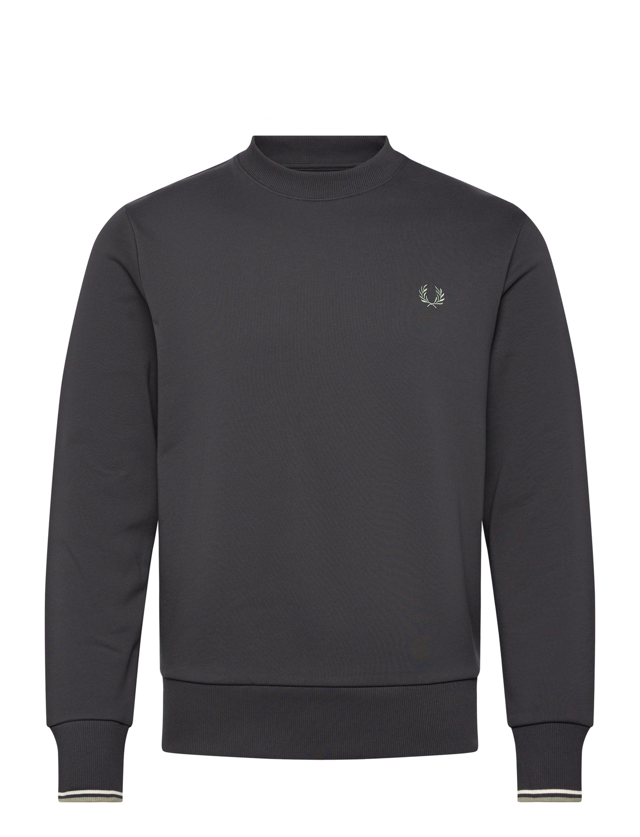 Fred Perry Crew Neck Sweatshirt, S, Black, Sweatshirts & Hættetrøjer > Sweatshirts, Herre