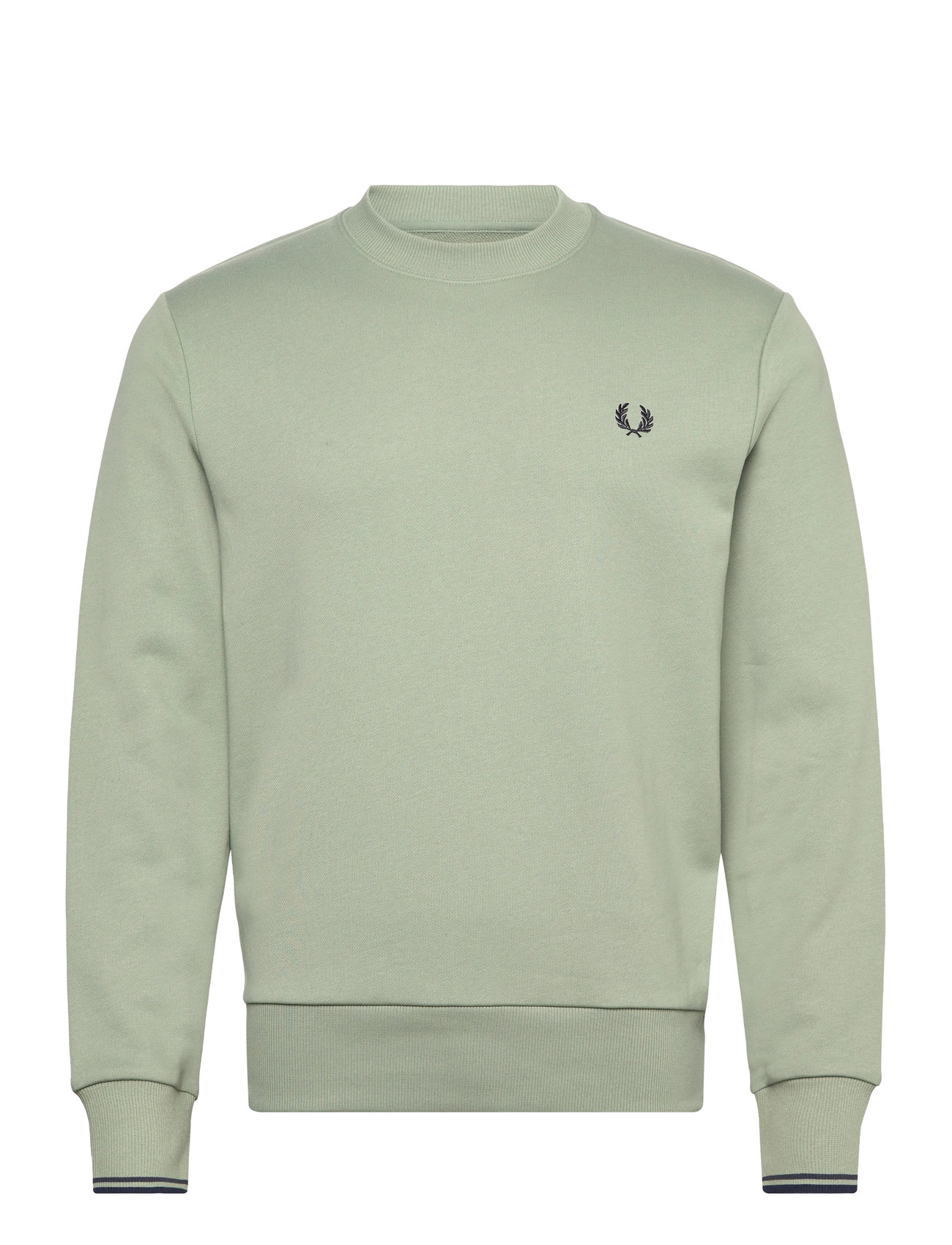 Fred Perry Crew Neck Sweatshirt, S, Green, Sweatshirts & Hættetrøjer > Sweatshirts, Herre