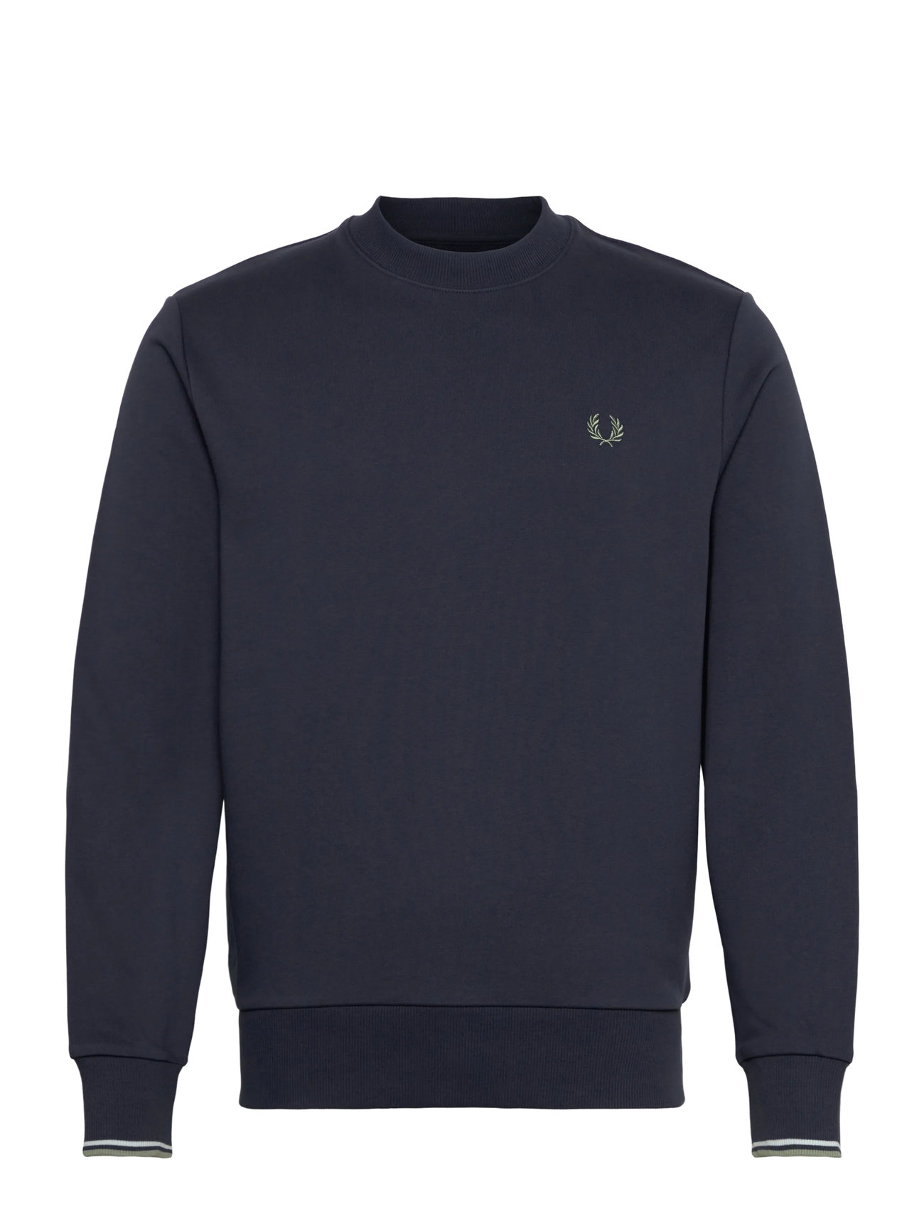Fred Perry Crew Neck Sweatshirt, S, Navy, Sweatshirts & Hættetrøjer > Sweatshirts, Herre