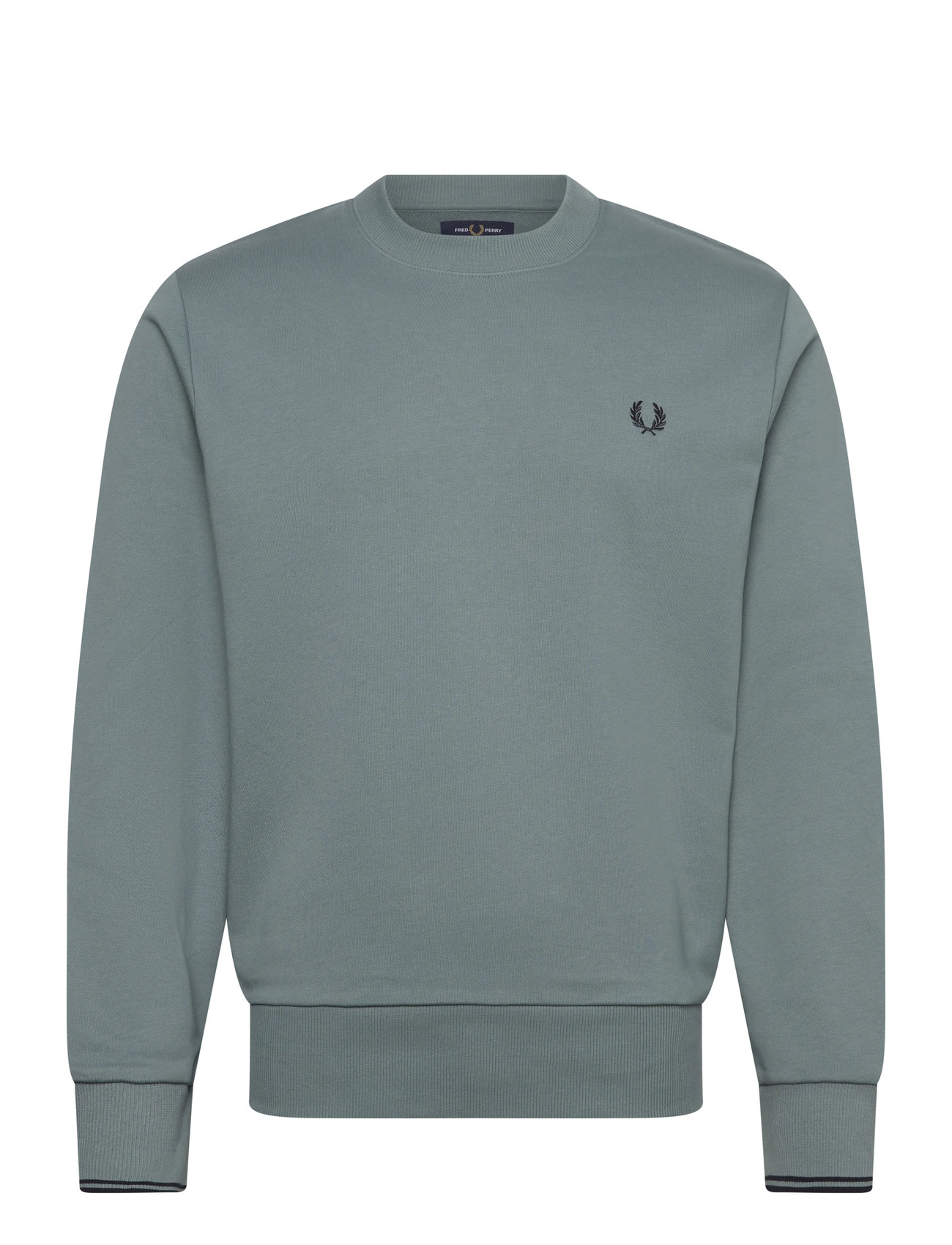 Fred Perry Crew Neck Sweatshirt, S, Blue, Sweatshirts & Hættetrøjer > Sweatshirts, Herre