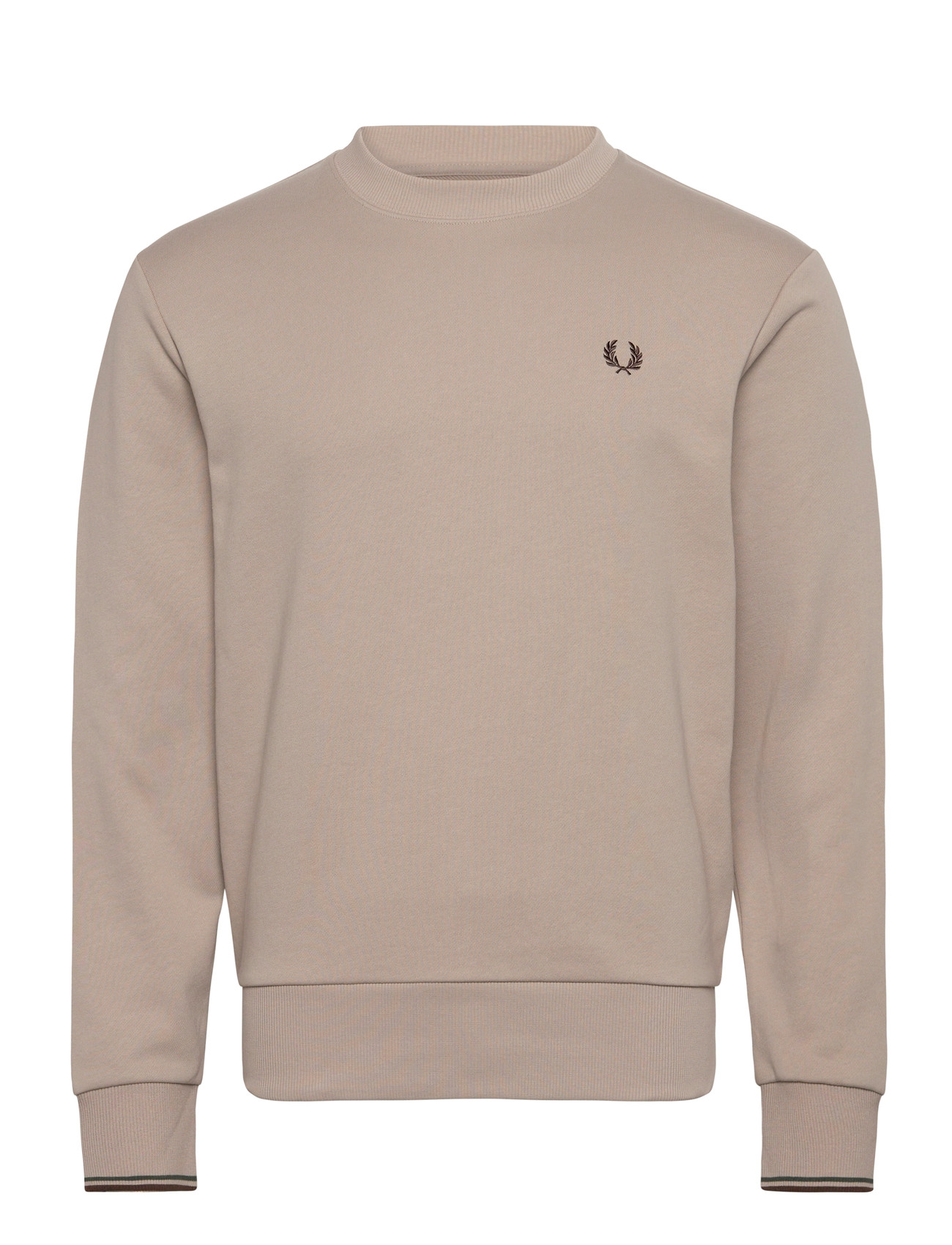 Fred Perry Crew Neck Sweatshirt, XXL, Beige, Sweatshirts & Hættetrøjer > Sweatshirts, Herre