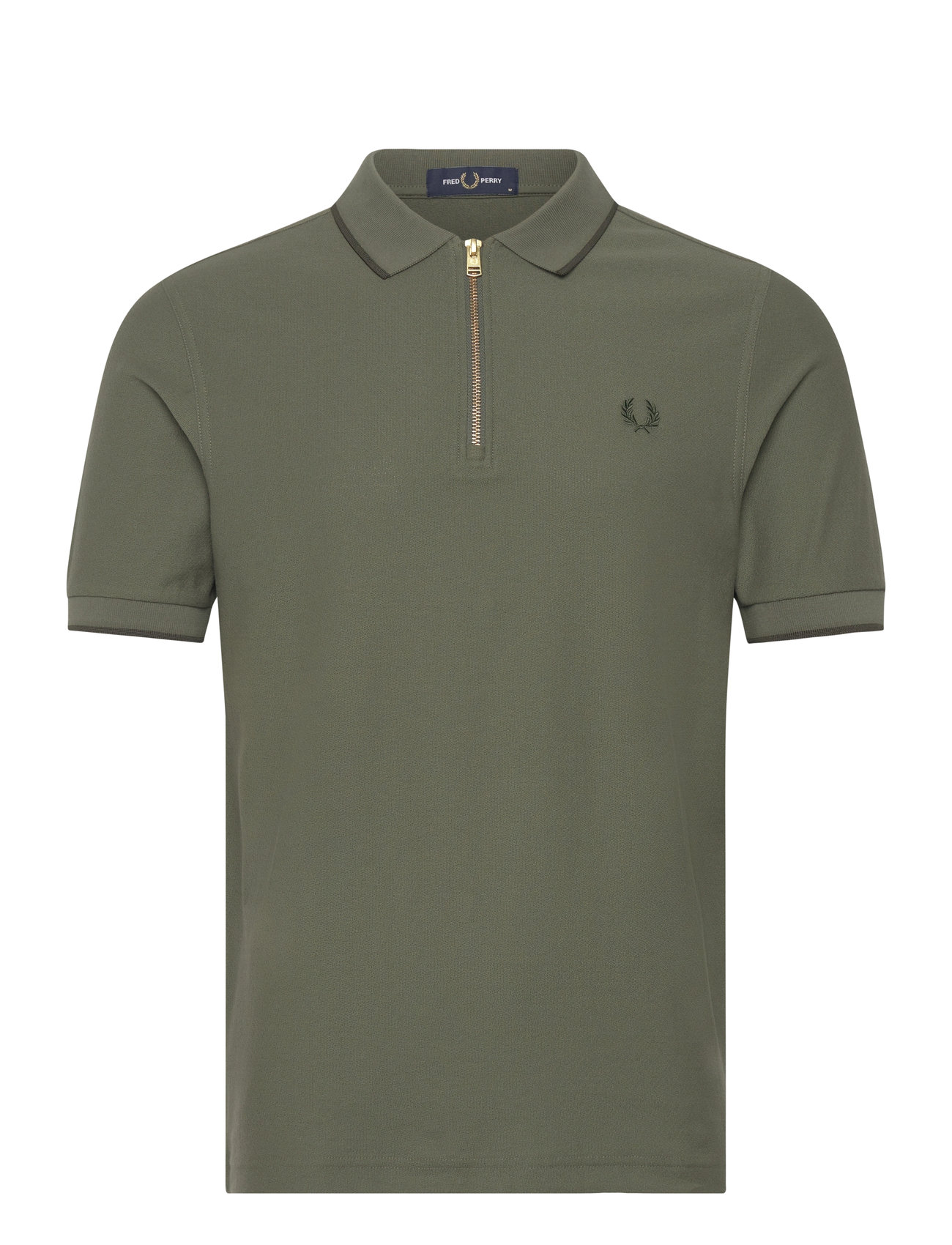 Crepe Pique Z/N Polo Shrt Green Fred Perry