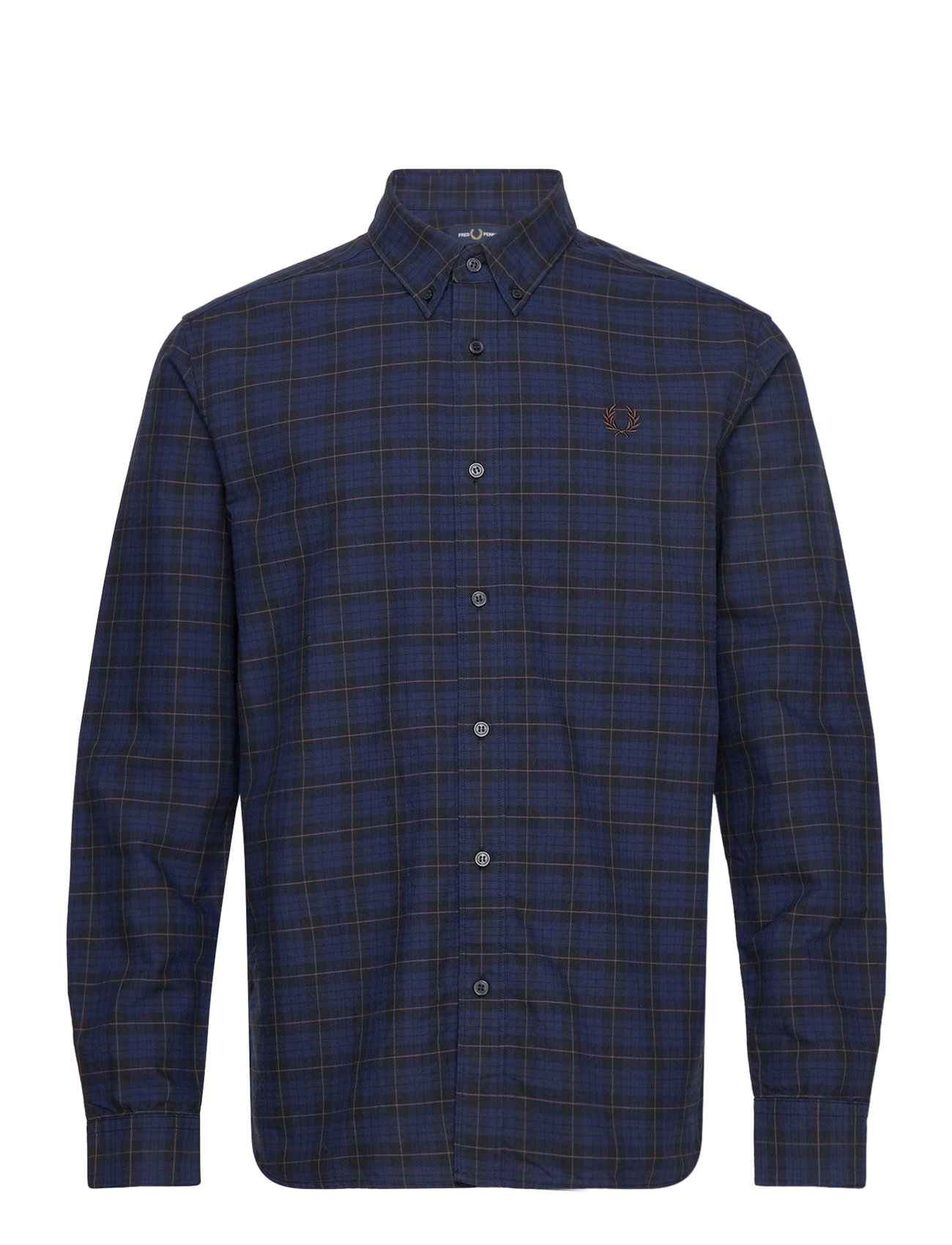 Tartan Oxford Shirt Navy Fred Perry