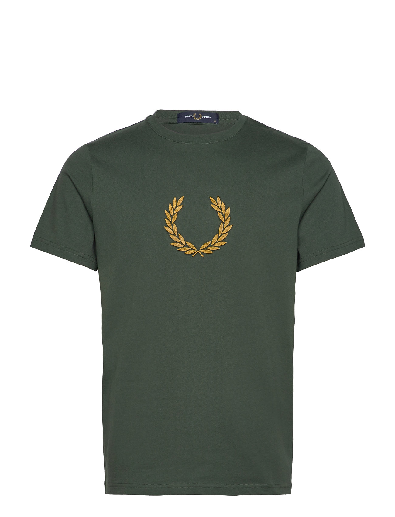 Fred Perry Textr Laurel Wreath Tee Grön