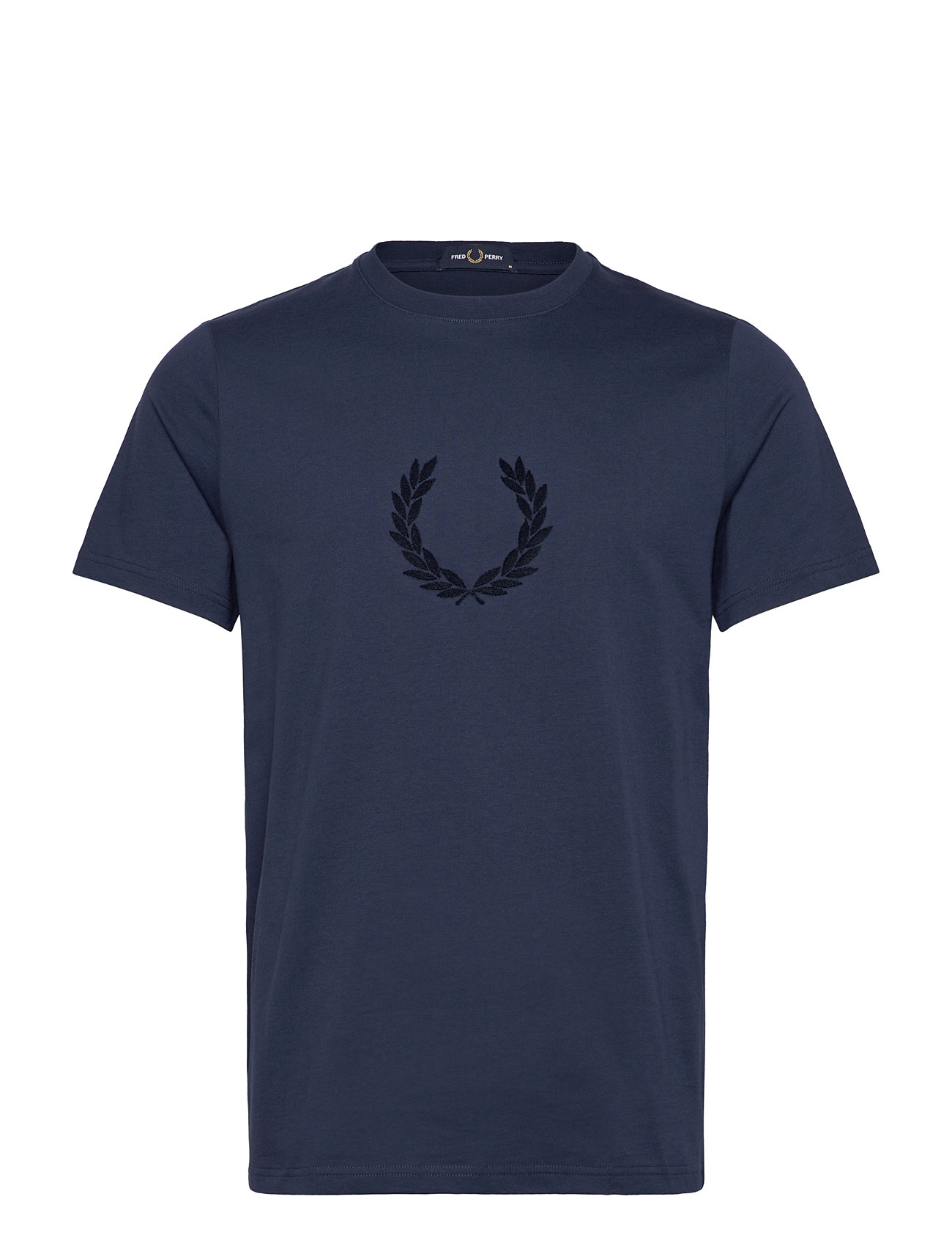 Fred Perry Textr Laurel Wreath Tee Marinblå