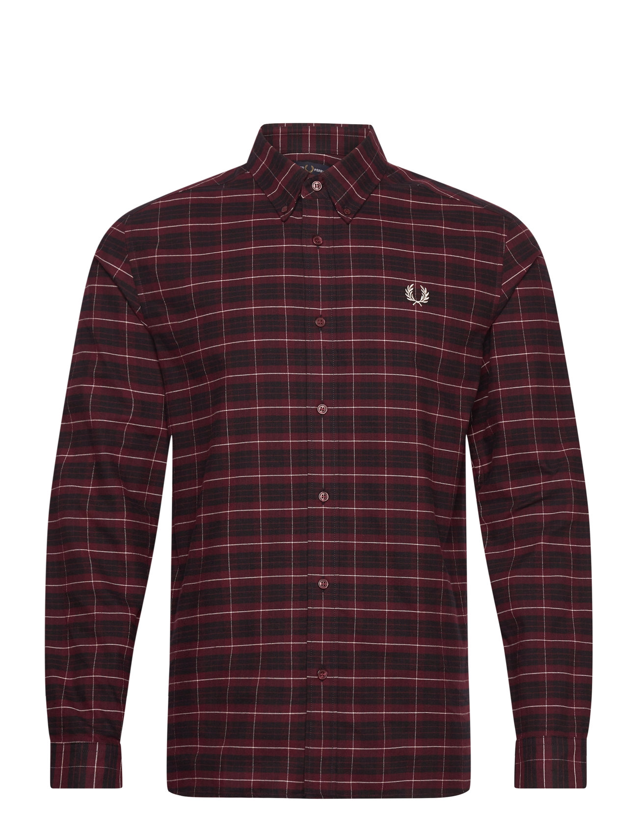 Fred Perry Brushed Oxford Tartan Shirt Röd