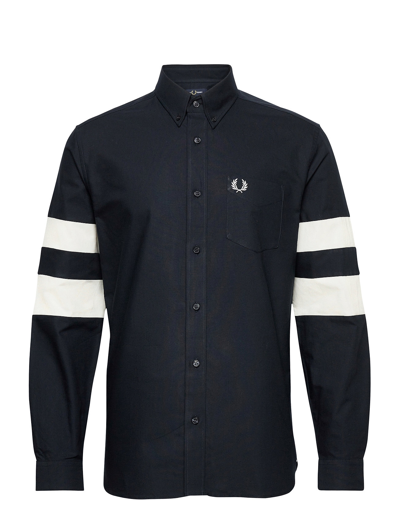 Twin Tipped L/S Shirt Paita Rento Casual Sininen Fred Perry