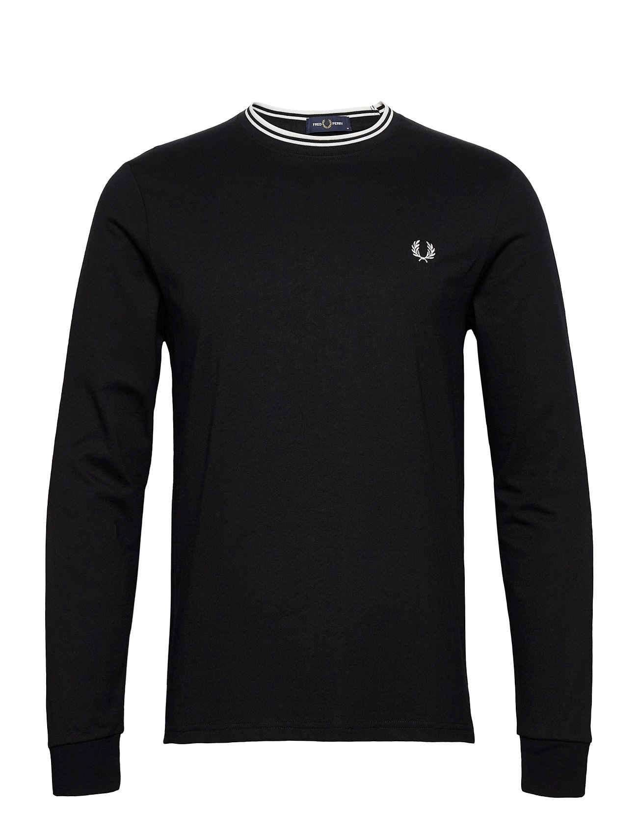 Twin Tipped T-Shirt T-shirts Long-sleeved Musta Fred Perry