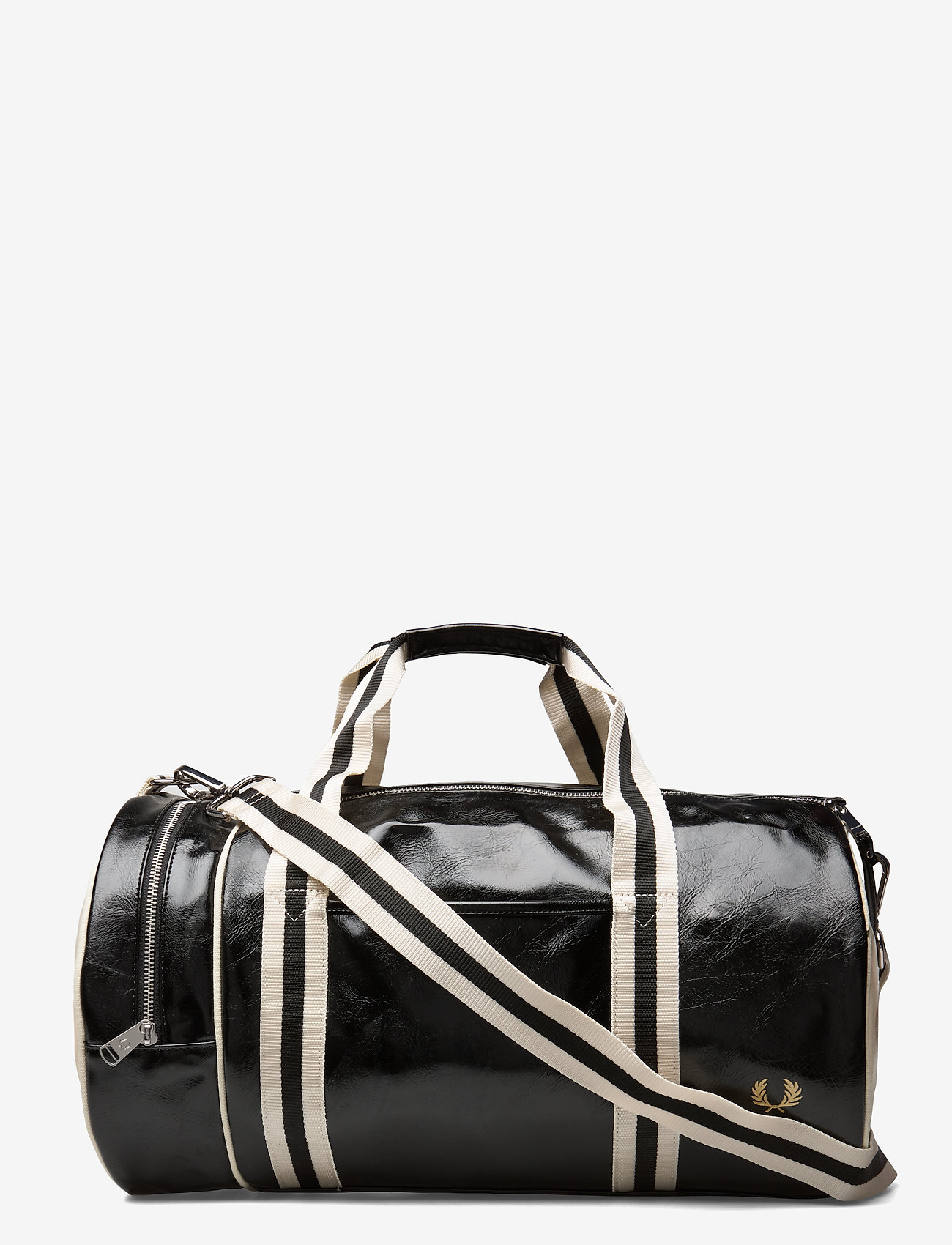 Fred Perry - CLASSIC BARREL BAG - shoulder bags - black/ecru - 1