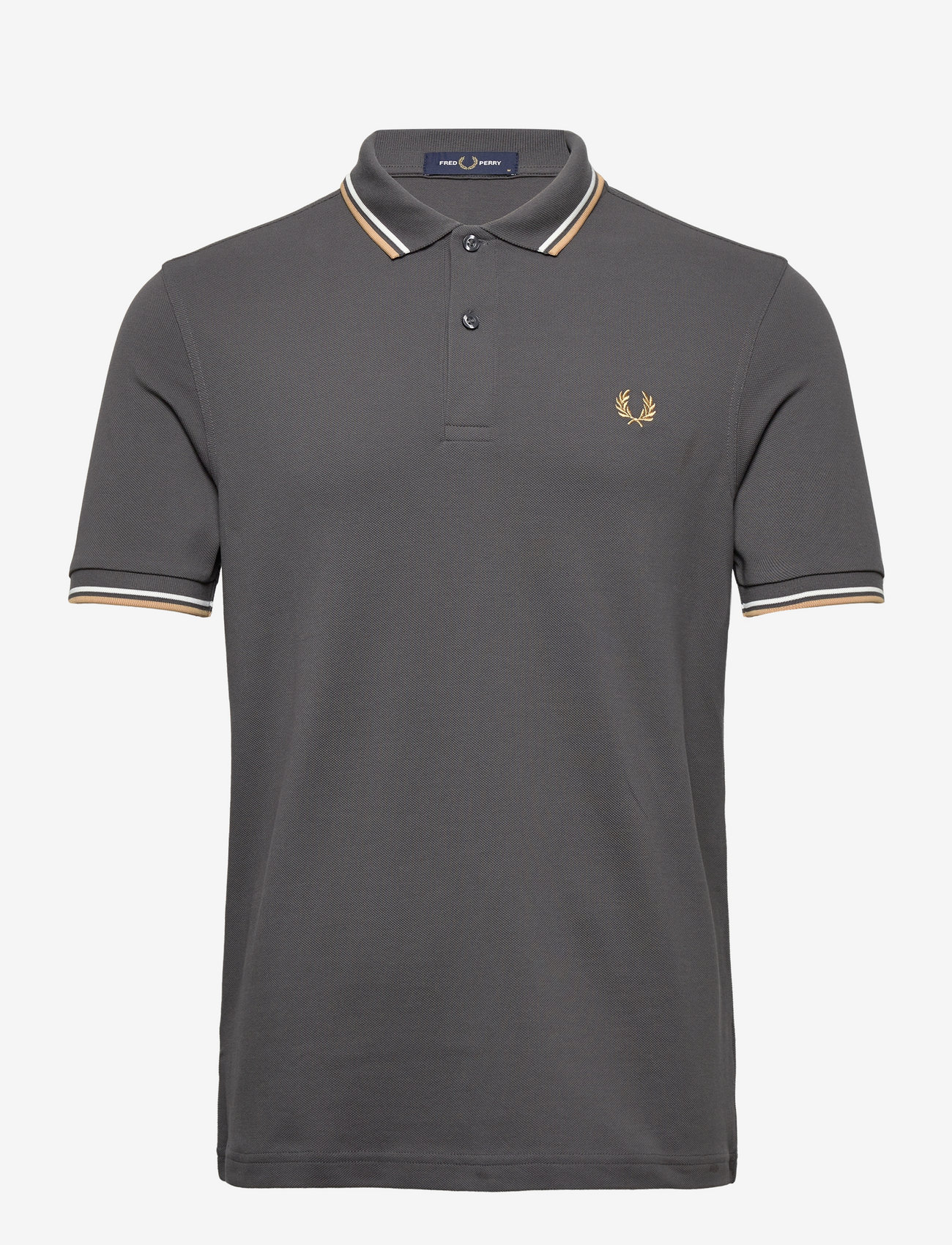 fred perry short sleeve twin tipped polo shirt