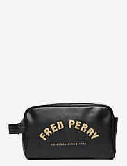 Fred Perry - ARCH BRANDED PU WASH BAG - necessärer - black - 0
