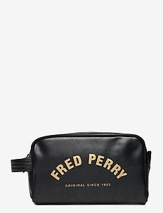 ARCH BRANDED PU WASH BAG - toiletry bags - black