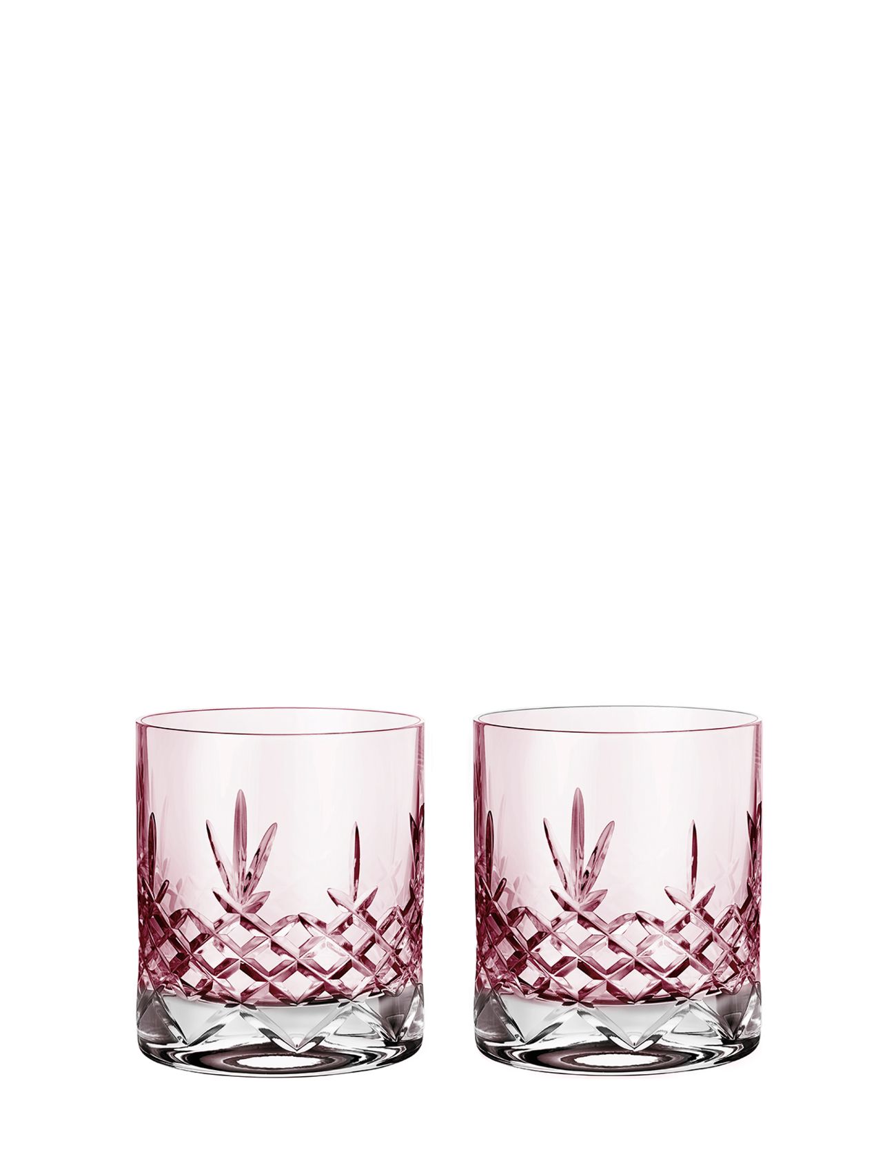 Crispy Topaz Lowball - 2 Pcs. Home Tableware Glass Whiskey & Cognac Glass Pink Frederik Bagger