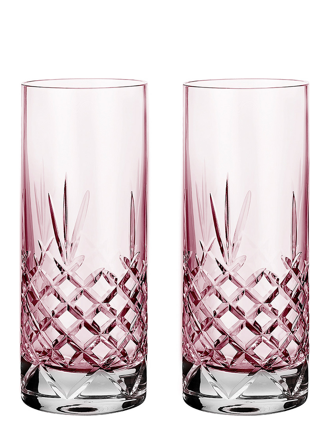 Crispy Topaz Highball - 2 Pcs. Home Tableware Glass Cocktail Glass Pink Frederik Bagger