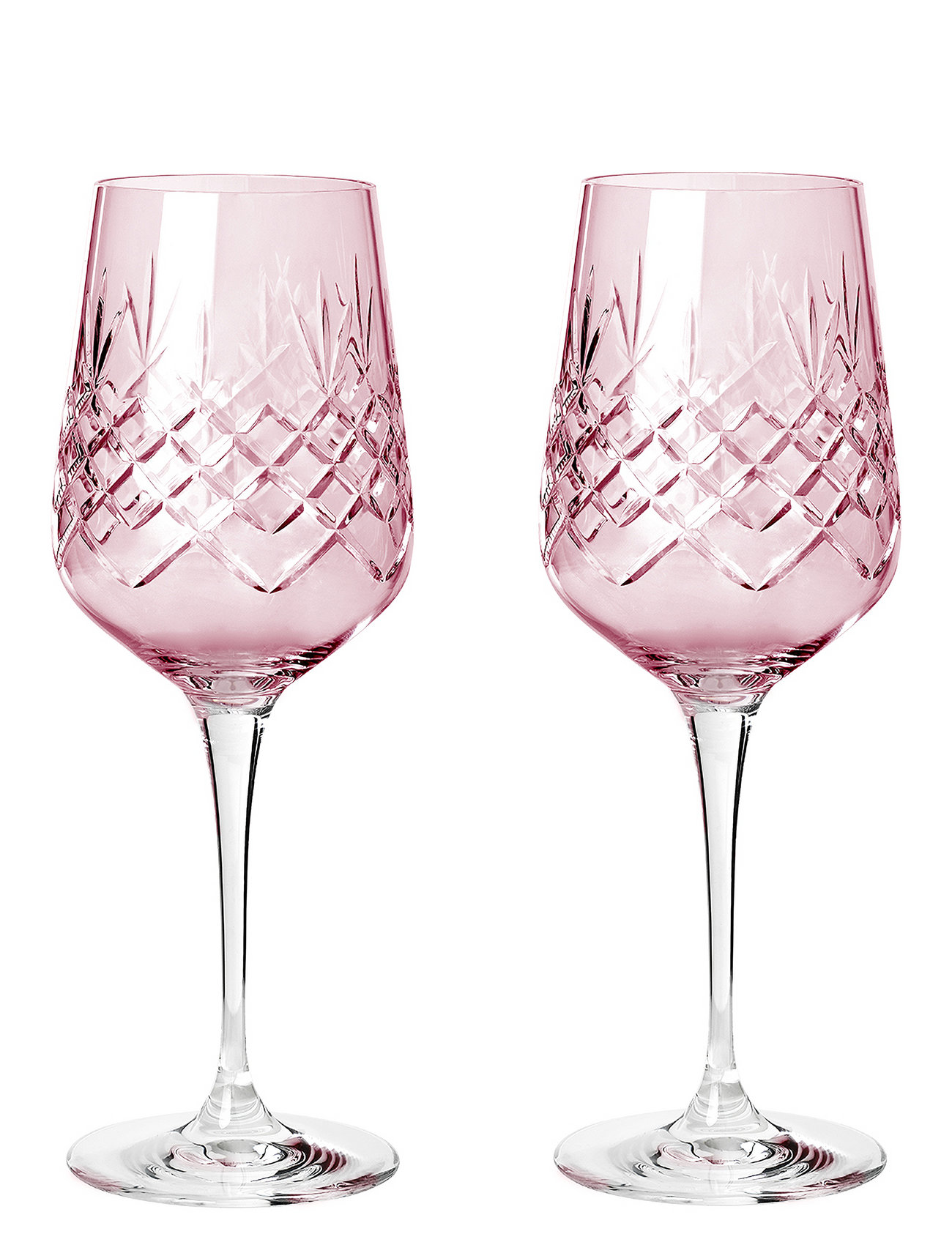Crispy Topaz Madame - 2 Pcs Home Tableware Glass Wine Glass White Wine Glasses Pink Frederik Bagger
