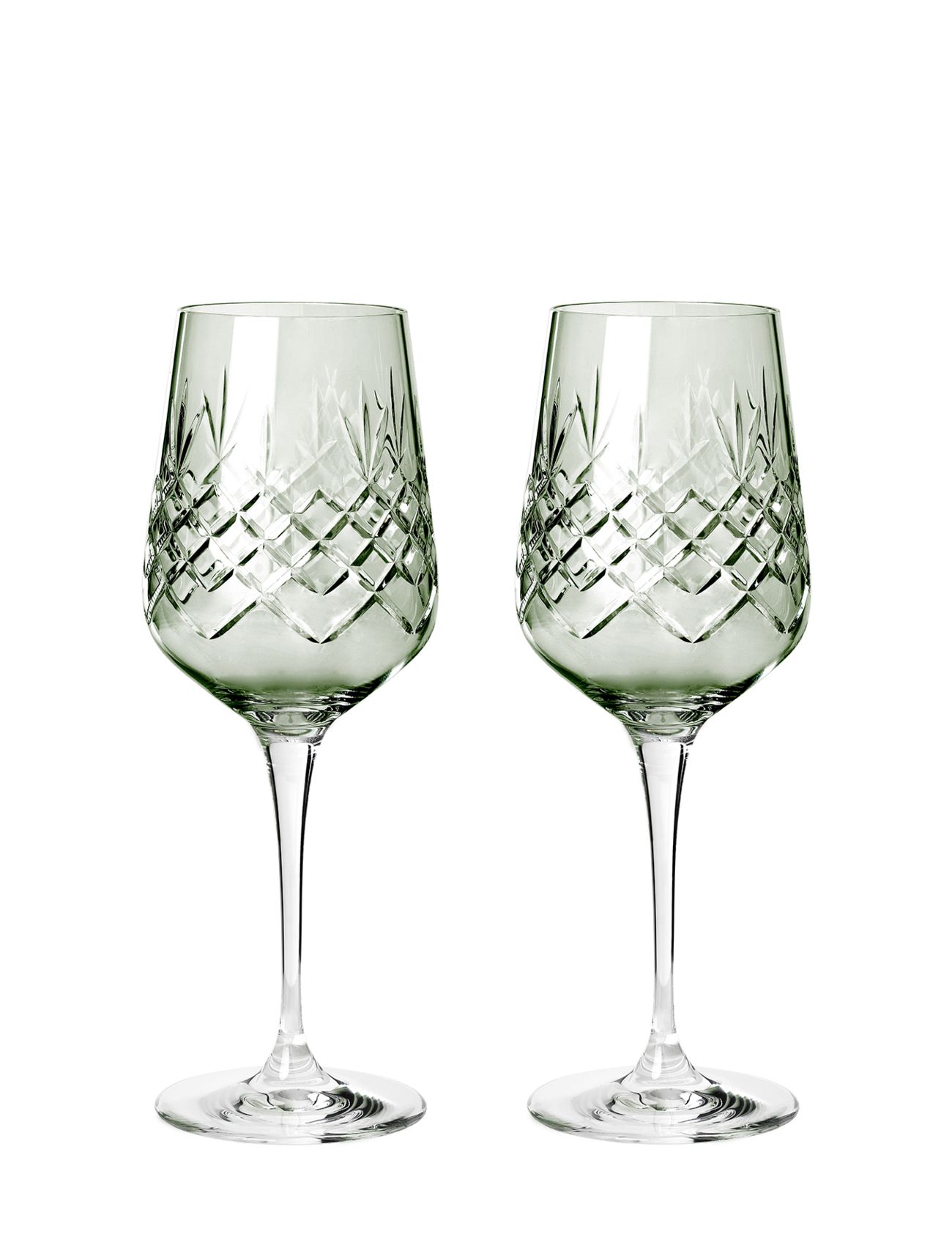 Crispy Emerald Monsieur - 2 Pcs Home Tableware Glass Wine Glass Green Frederik Bagger