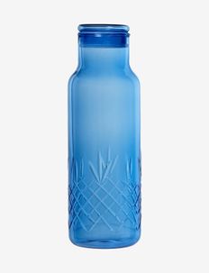 Crispy Blue Bottle Large glasflaska - vattenflaskor & glasflaskor - blue