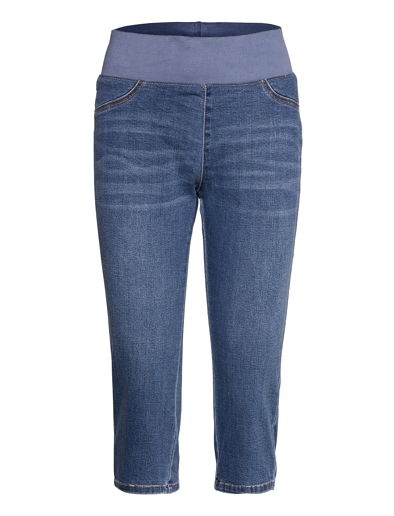 Poplooks Women's 4 Way Stretchy Ponte Knit Capri Skinny Jeans (White)