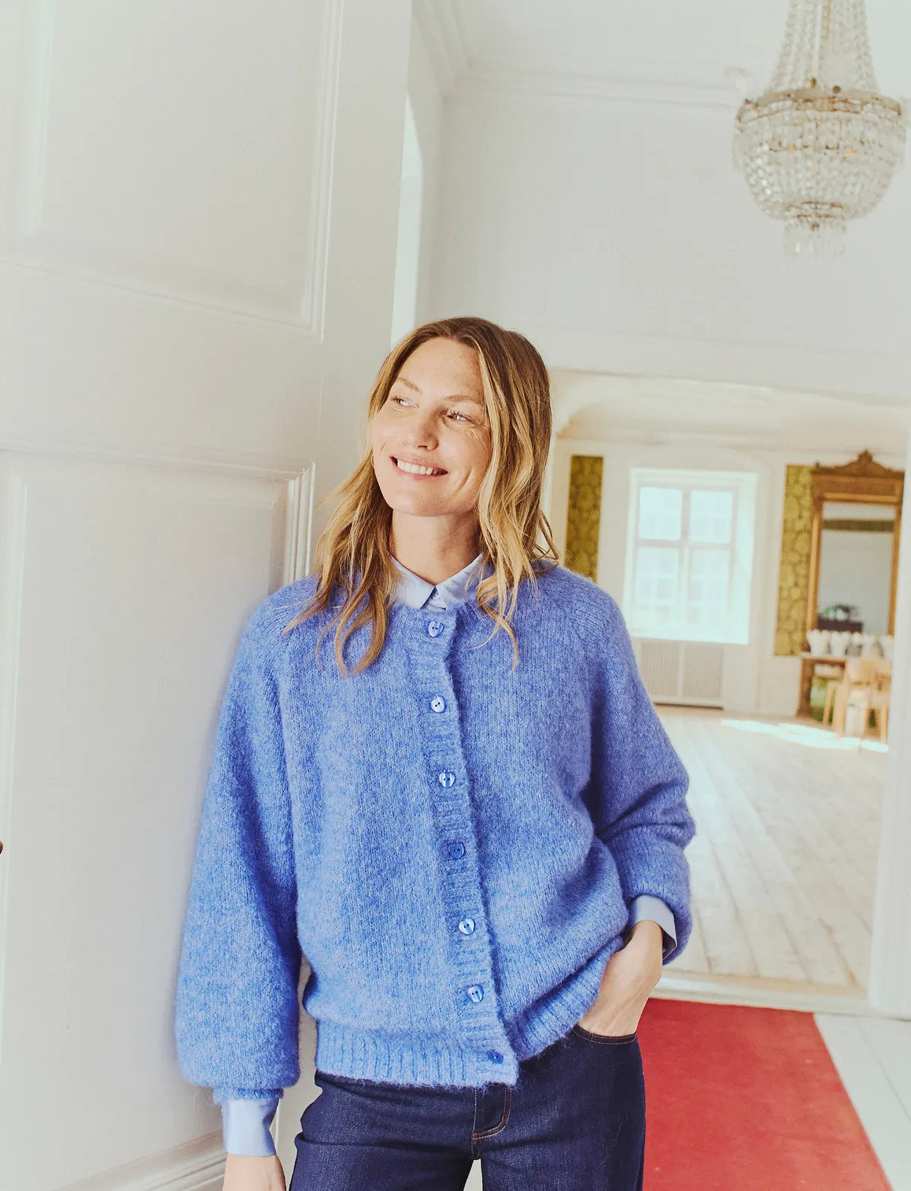 FREE/QUENT Fqlouisa-Car, M, Blue, Strik > Cardigans, Dame