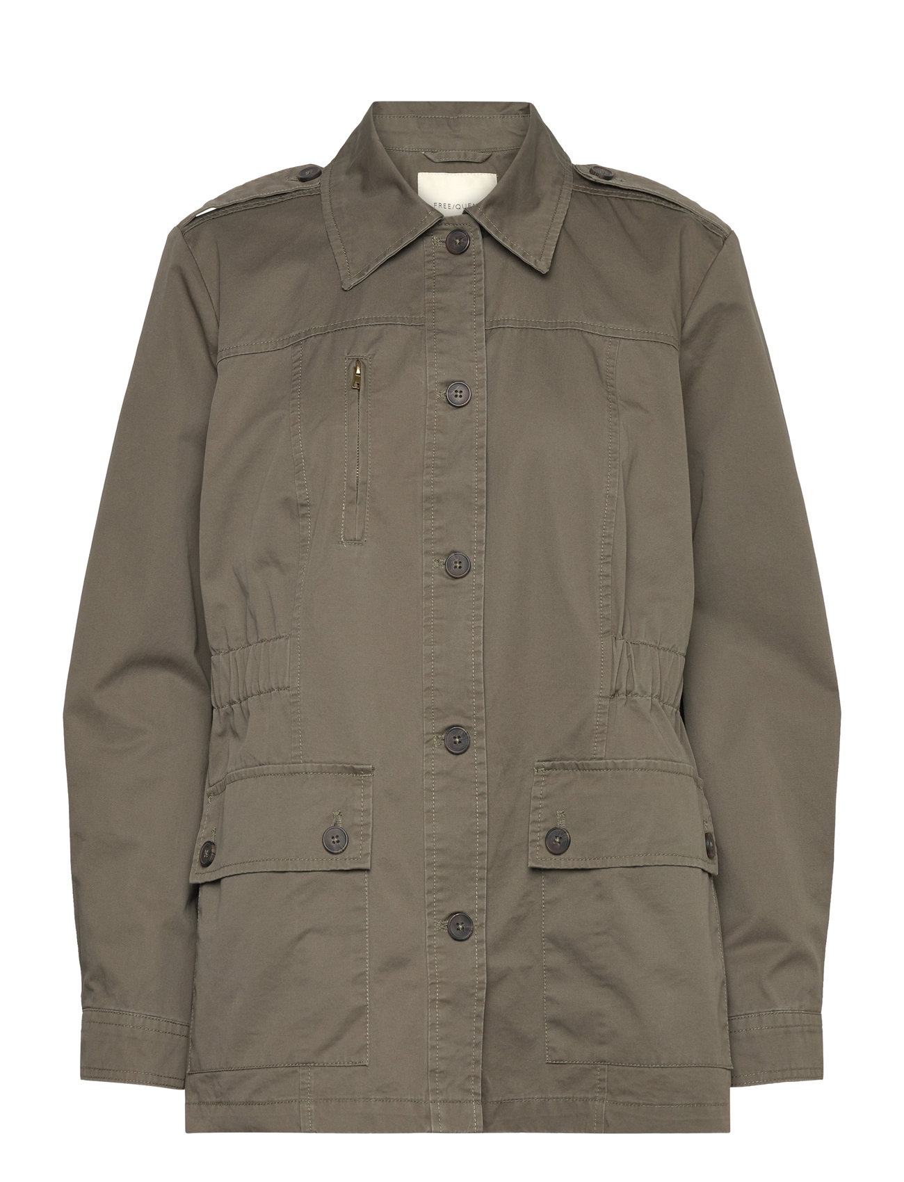 Fqsaffi-Jacket Outerwear Jackets Utility Jackets Khaki Green FREE/QUENT