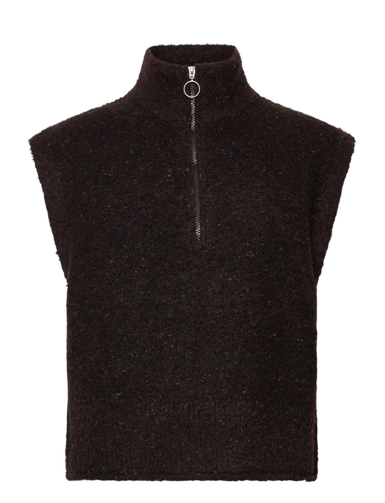 FREE/QUENT Waistcoat From Freequent In A Soft, Knitted Material. The Waistcoat Has A Simple, S, Brown, Veste > Strikkede Veste, Dame