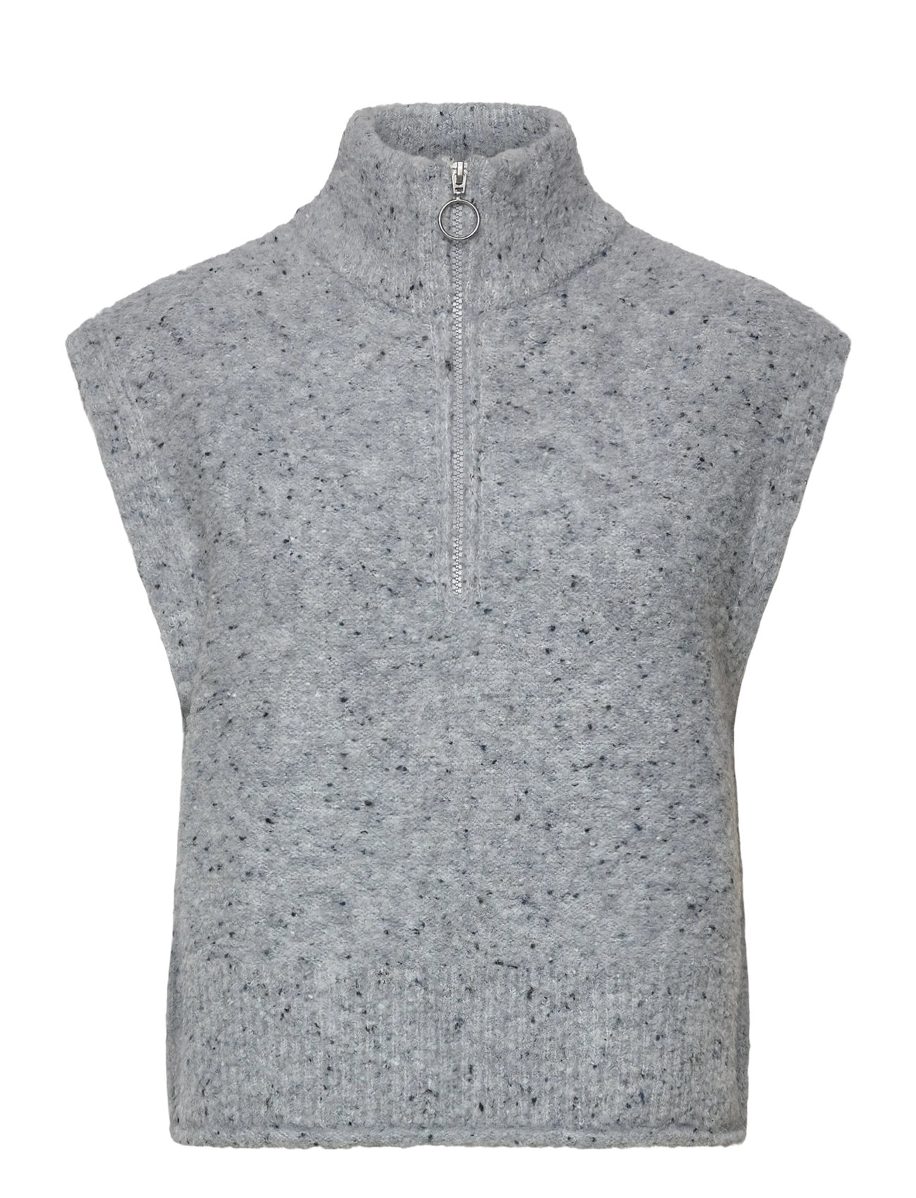 FREE/QUENT Waistcoat From Freequent In A Soft, Knitted Material. The Waistcoat Has A Simple, XXL, Grey, Veste > Strikkede Veste, Dame
