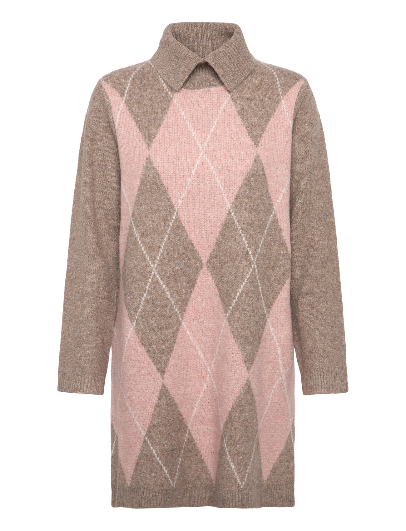 FREE/QUENT Dress From Freequent In A Soft, Fine-Knit Material. The Dress Has Long Sleeves,, XXL, Pink, Kjoler > Strikkede Kjoler, Dame