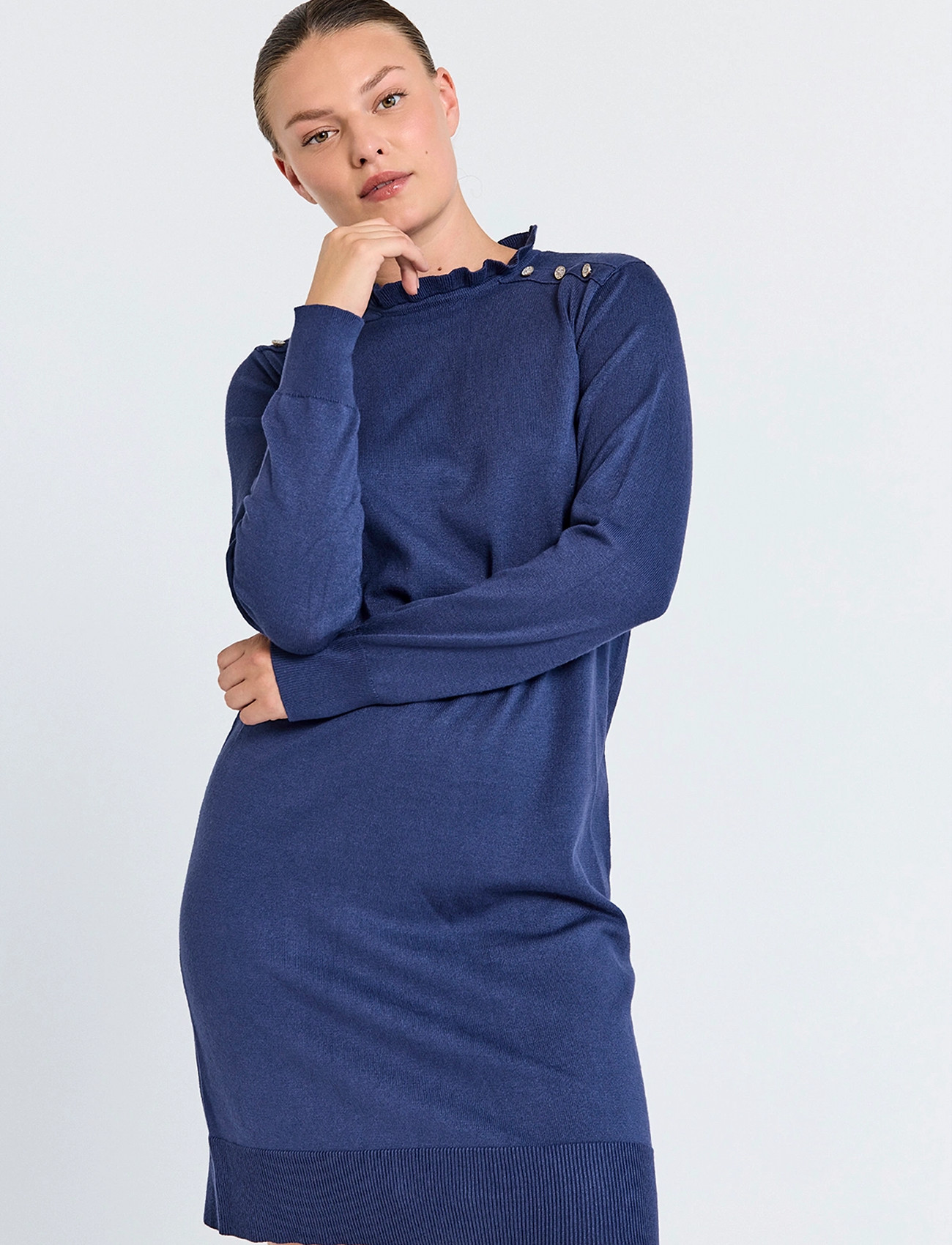 FREE/QUENT Fqkatie-Dress, L, Navy, Kjoler > Maxikjole, Dame