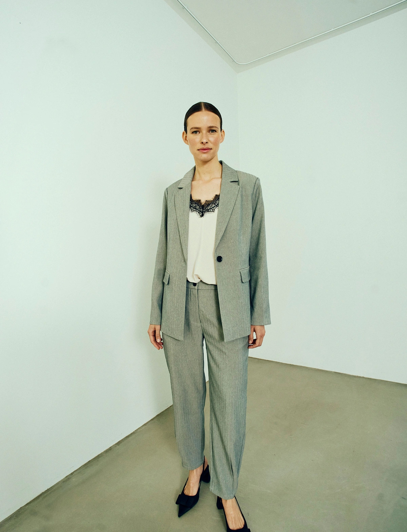 FREE/QUENT Fqcaia-Pants, XL, Grey, Trousers > Barrel Trousers, Dame