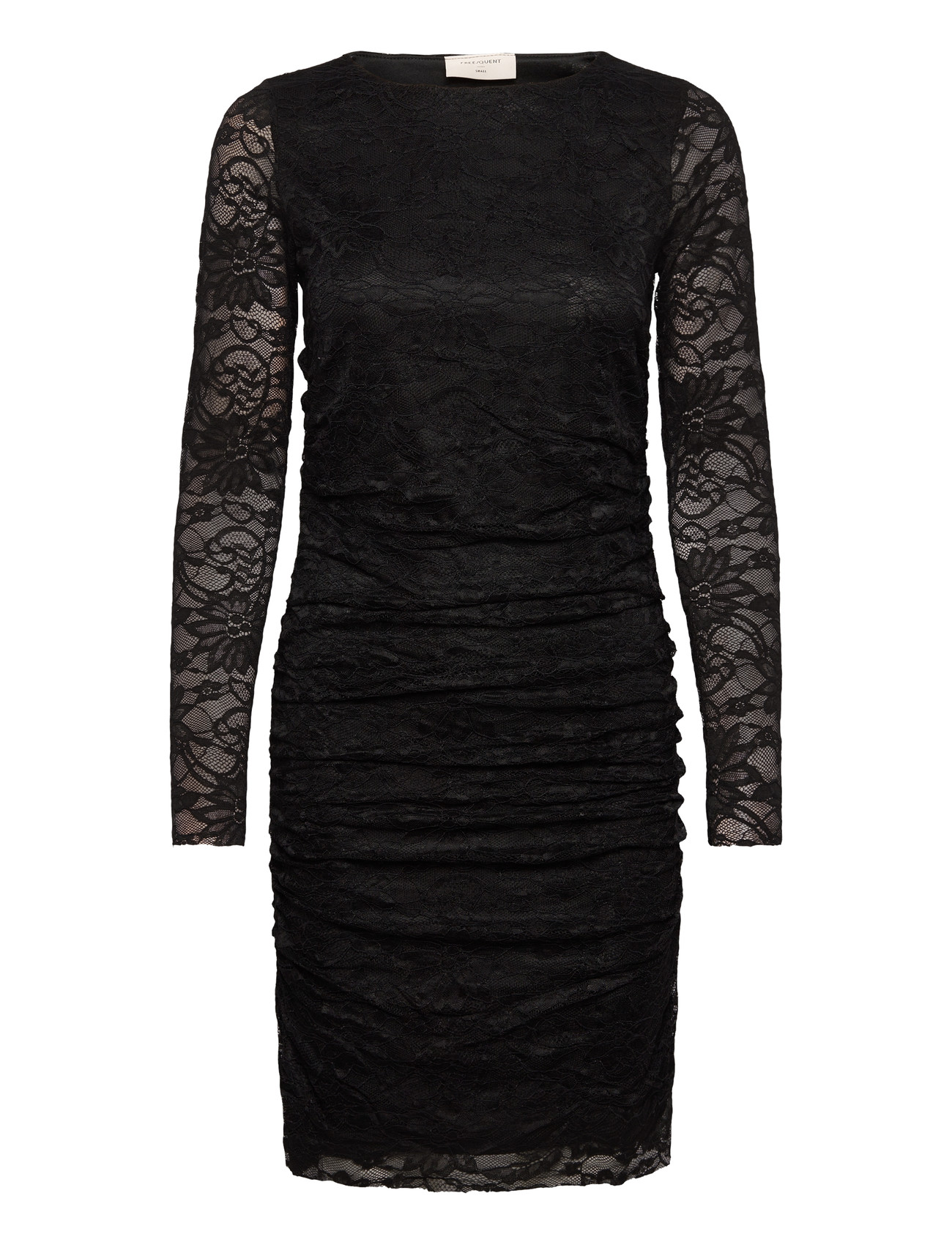 FREE/QUENT Kleid From Freequent In A Beautiful Strickjacke Fabric With A Floral Pattern Und Full B Schwarz - XL - Damen
