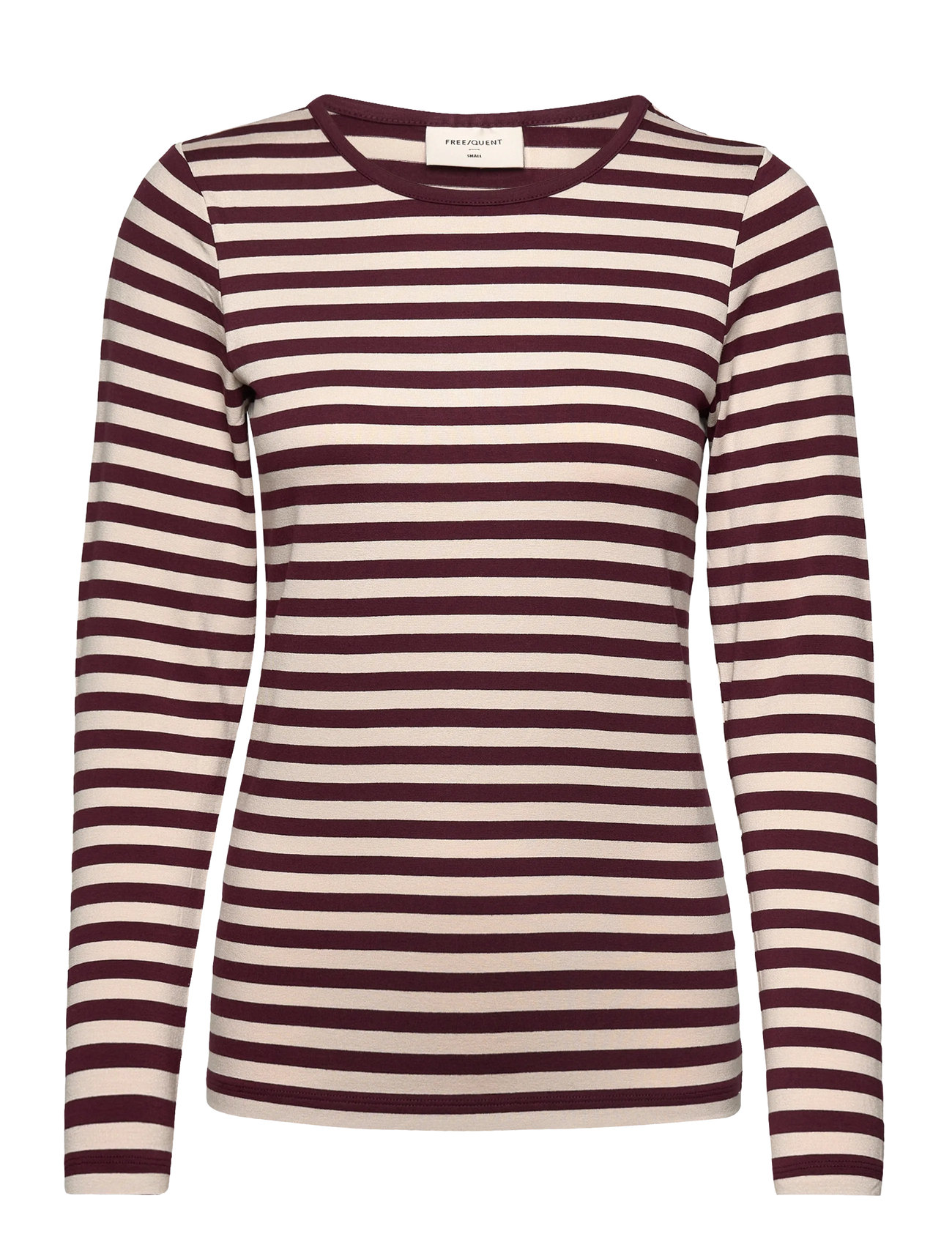 FREE/QUENT Fqliana-Tee, XXL, Burgundy, T-Shirts & Toppe > Langærmede, Dame